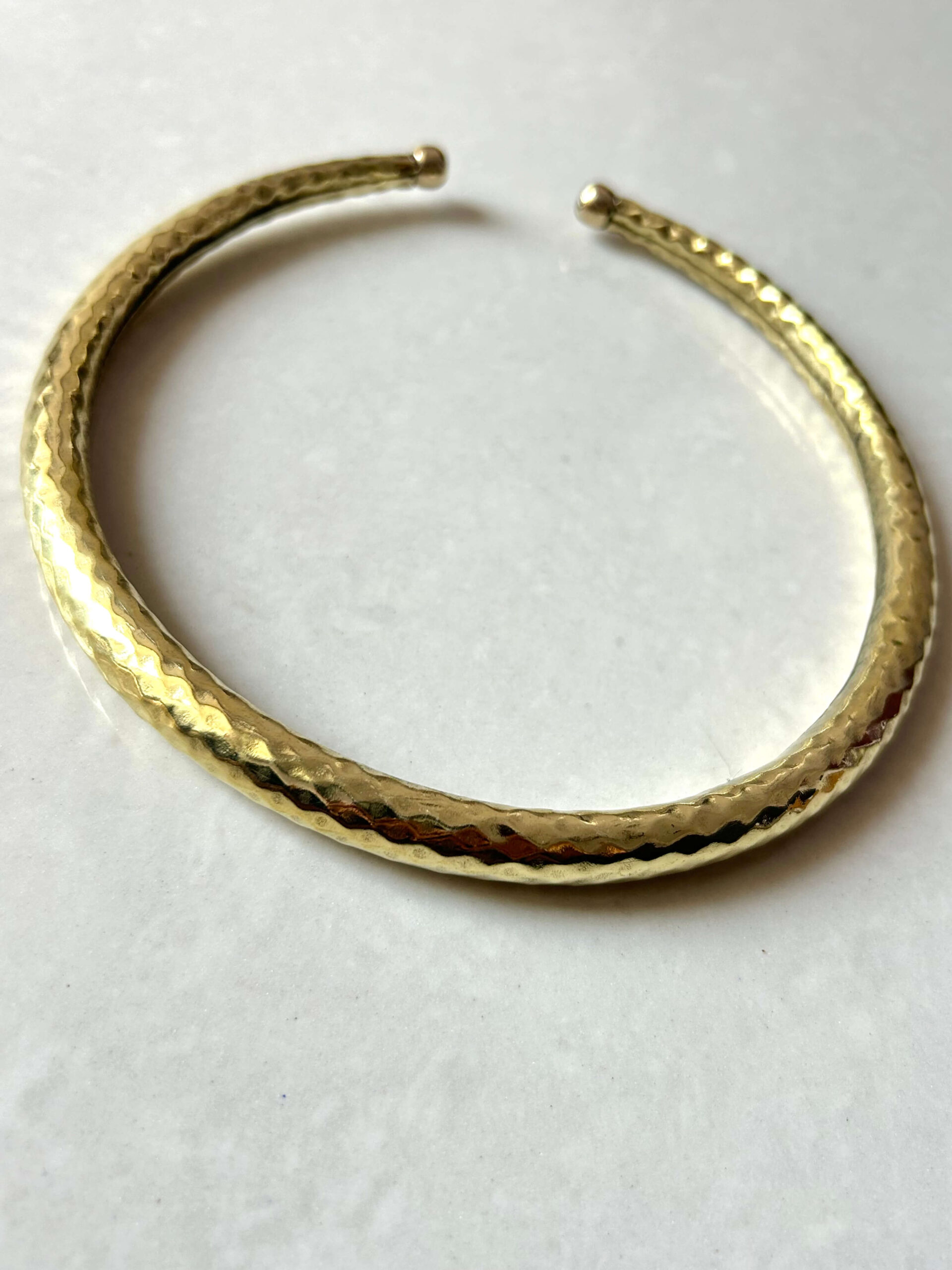 Hammered Shine Finish Brass Choker - Image 7