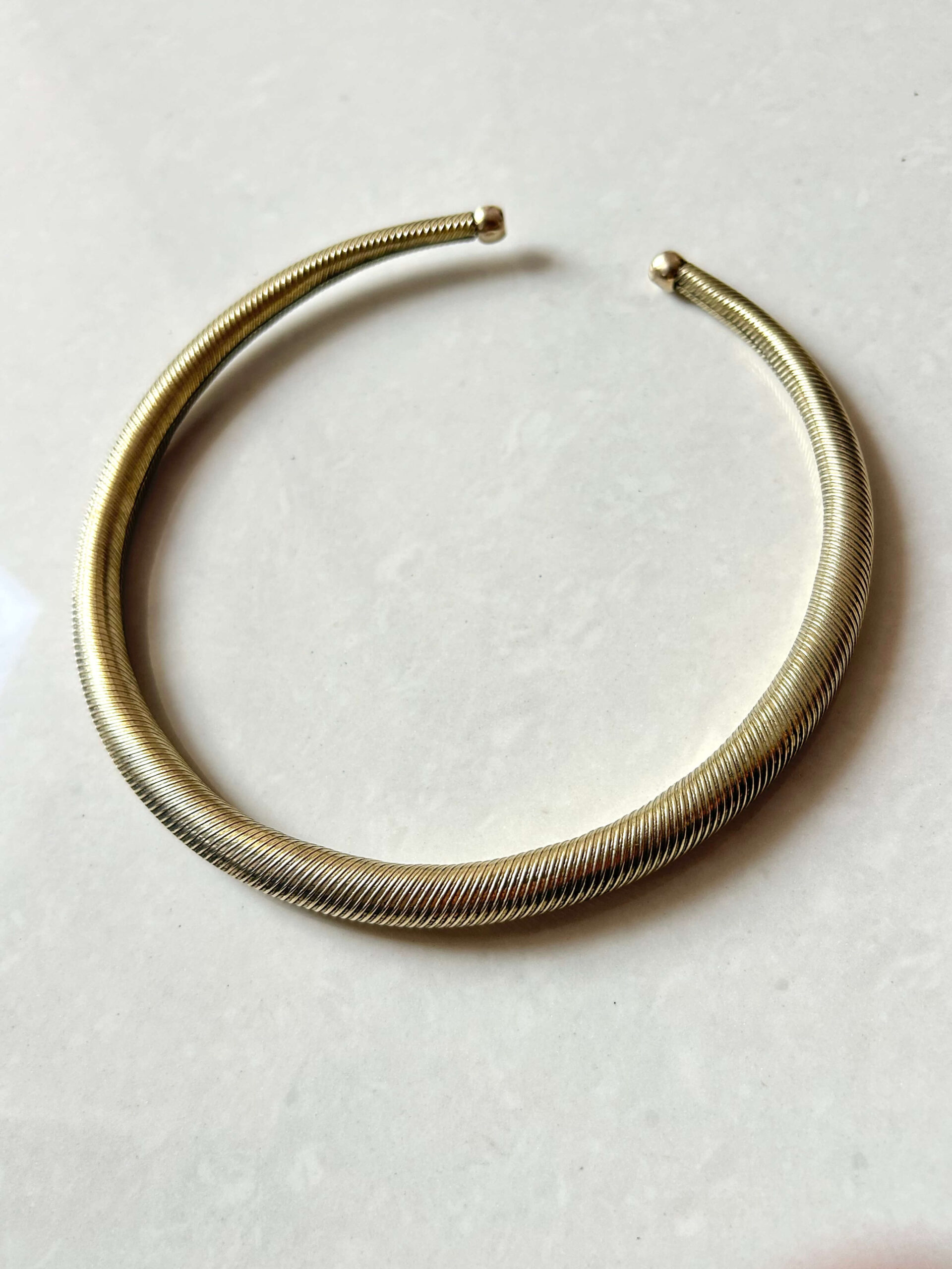 Twist Rope Finish Brass Choker - Image 8
