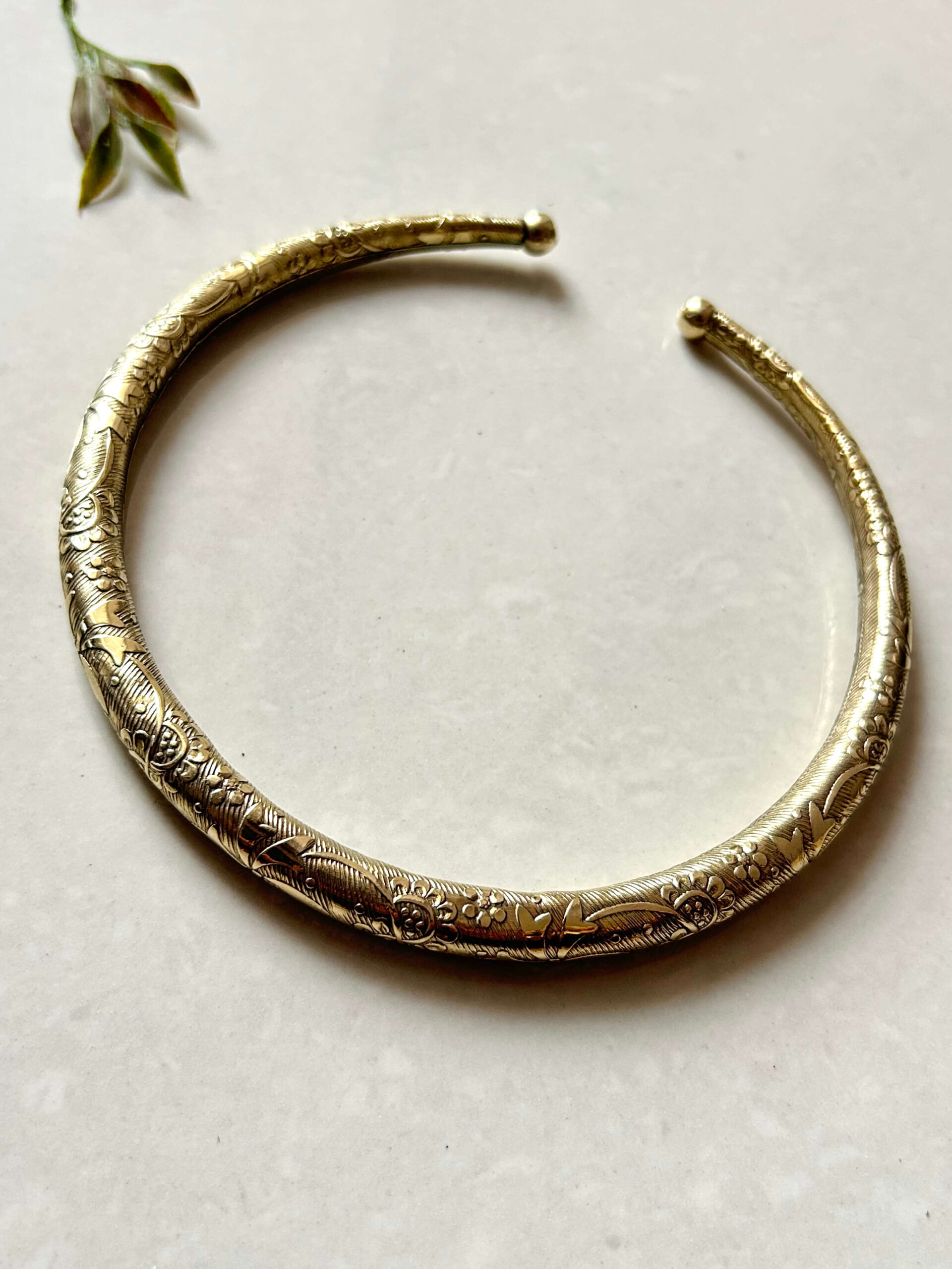 Vintage Garden Torque Brass Choker - Image 6