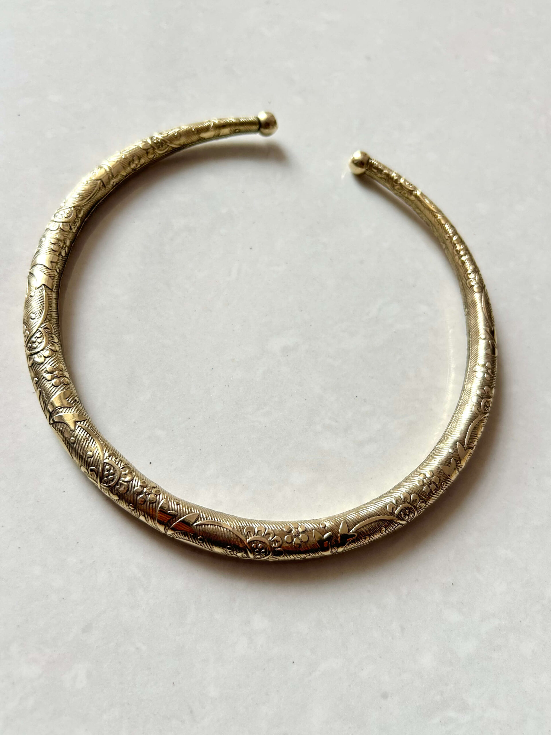 Vintage Garden Torque Brass Choker - Image 7