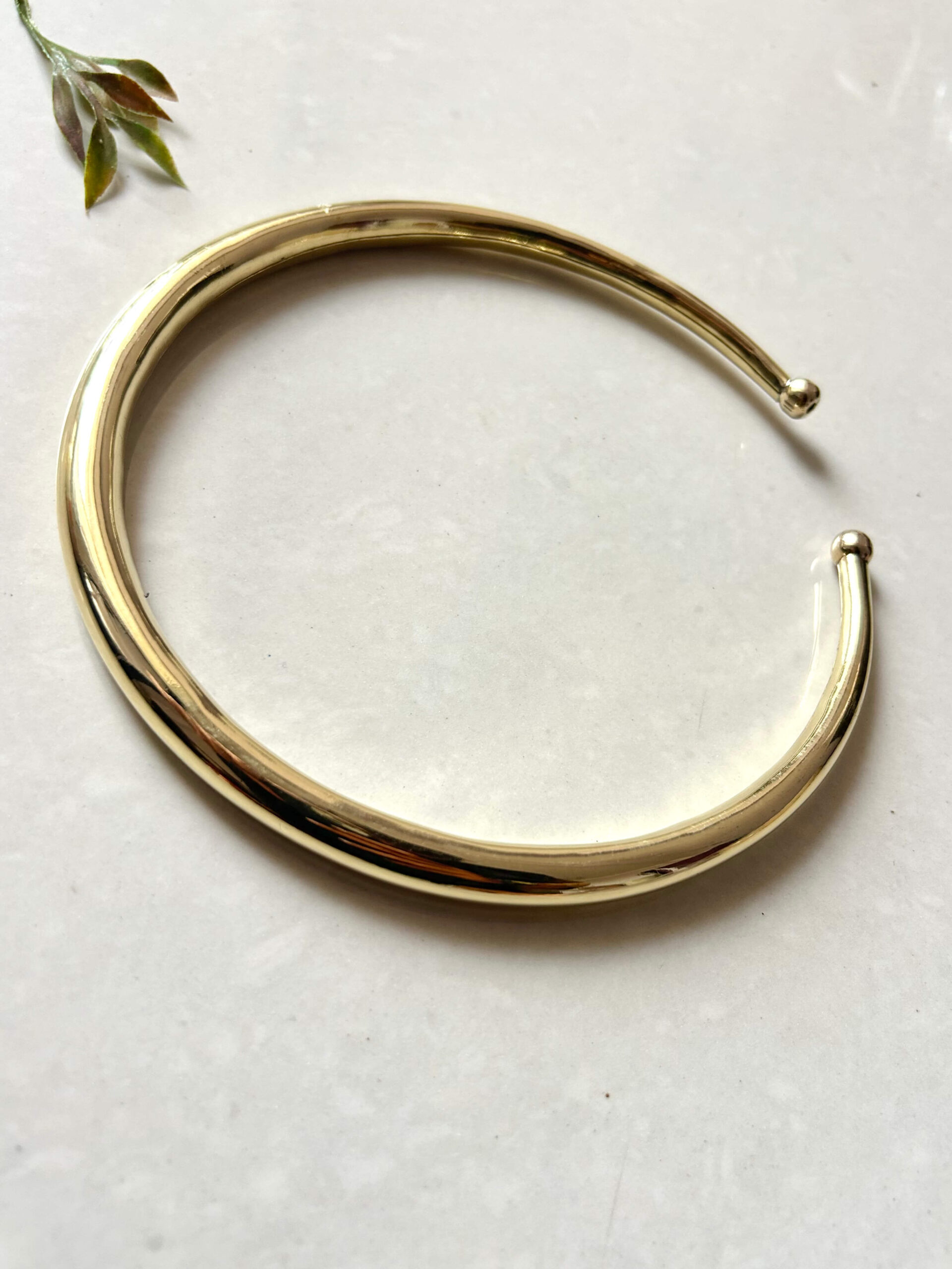 Minimalist Polished Finish Brass Choker - Image 8