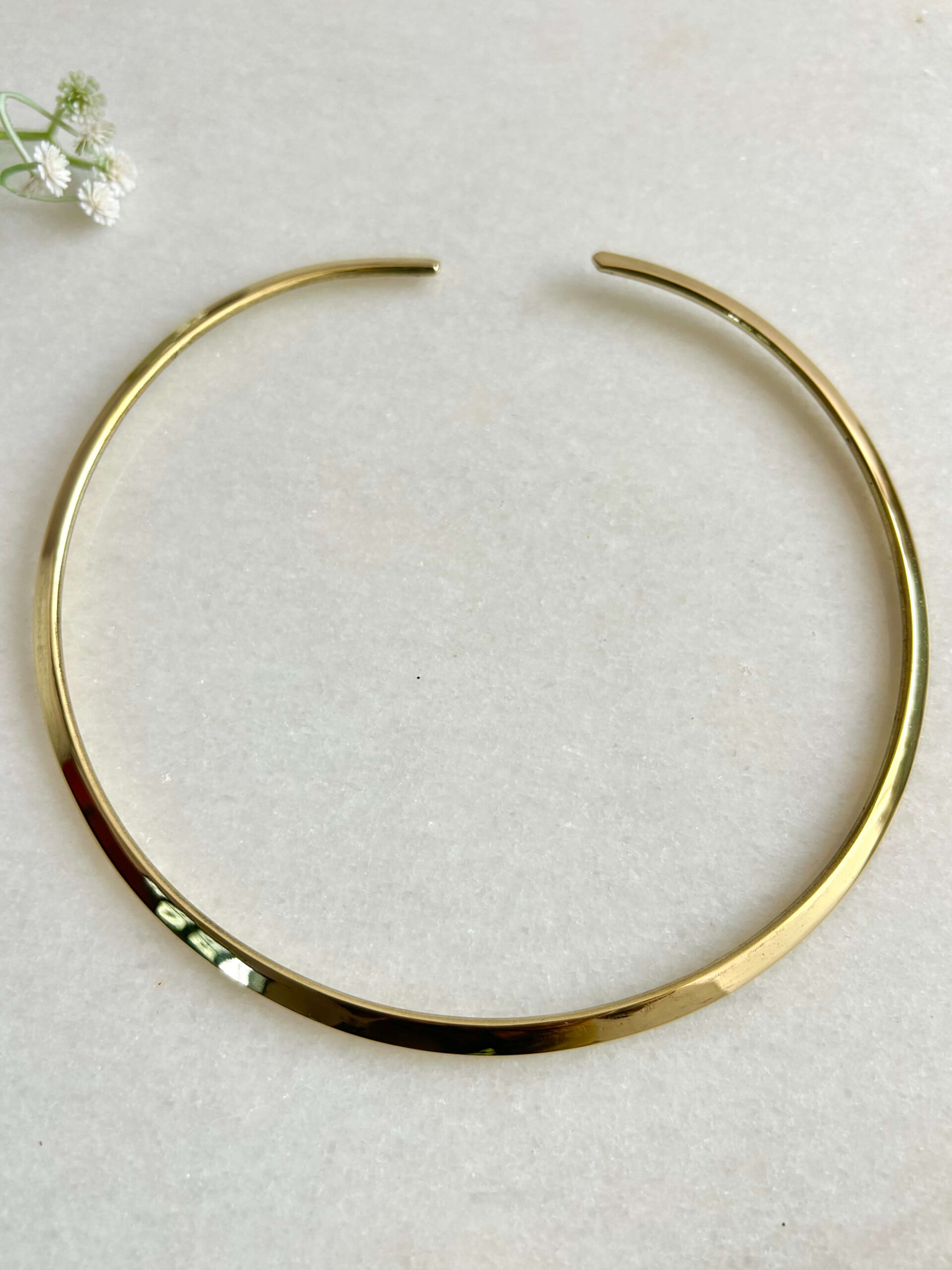Radiance Sleek Minimalist Brass Choker - Image 7