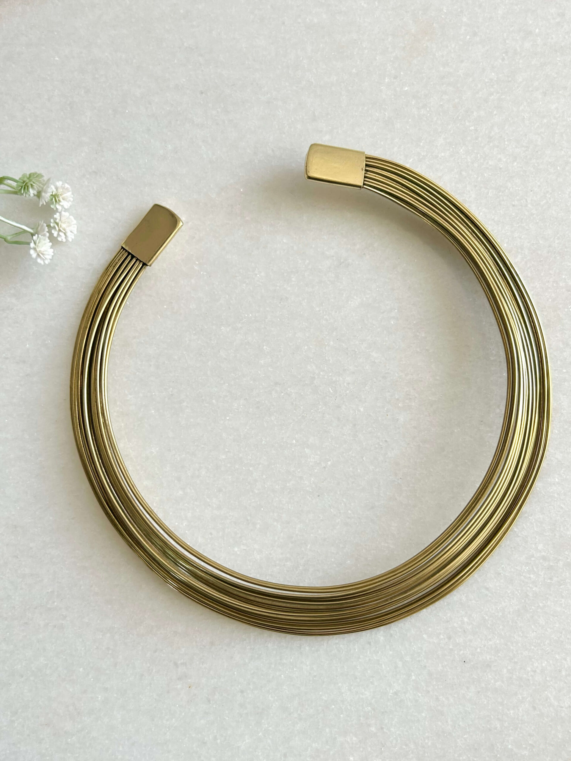 Fine Wire Layered Brass Choker - Image 6