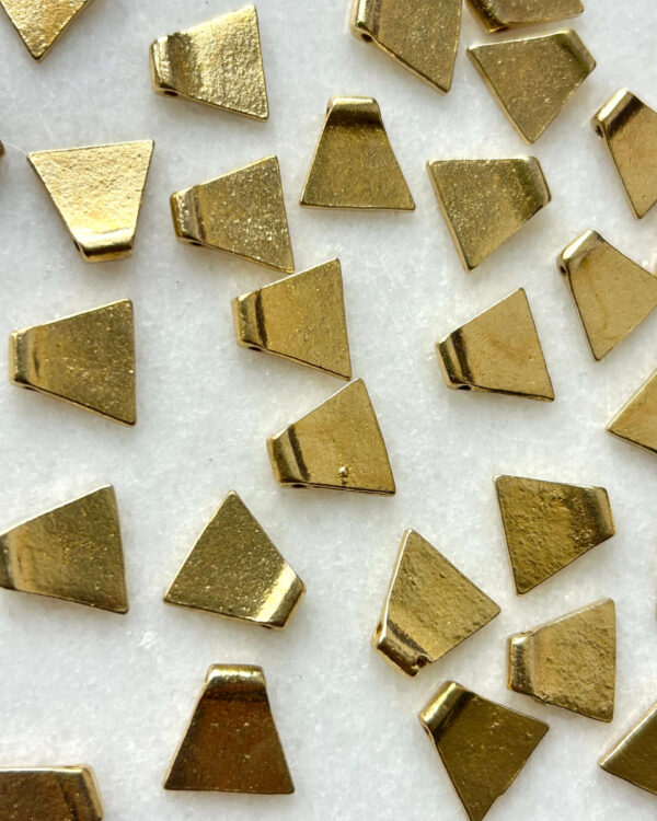Trapezoid Brass Charms – Pack of 5 Pieces