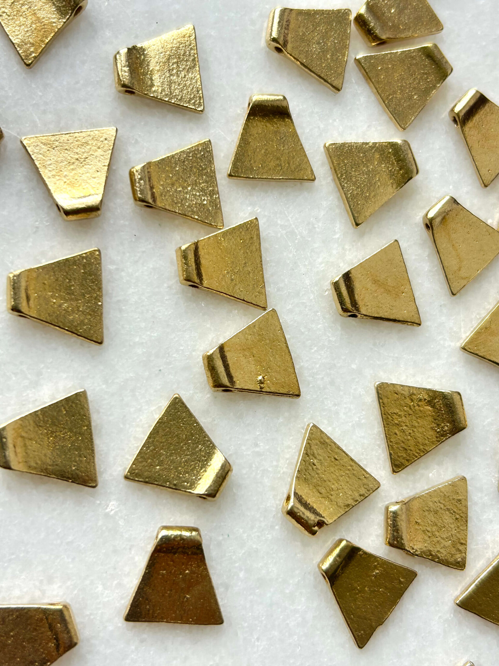 Trapezoid Brass Charms – Pack of 5 Pieces