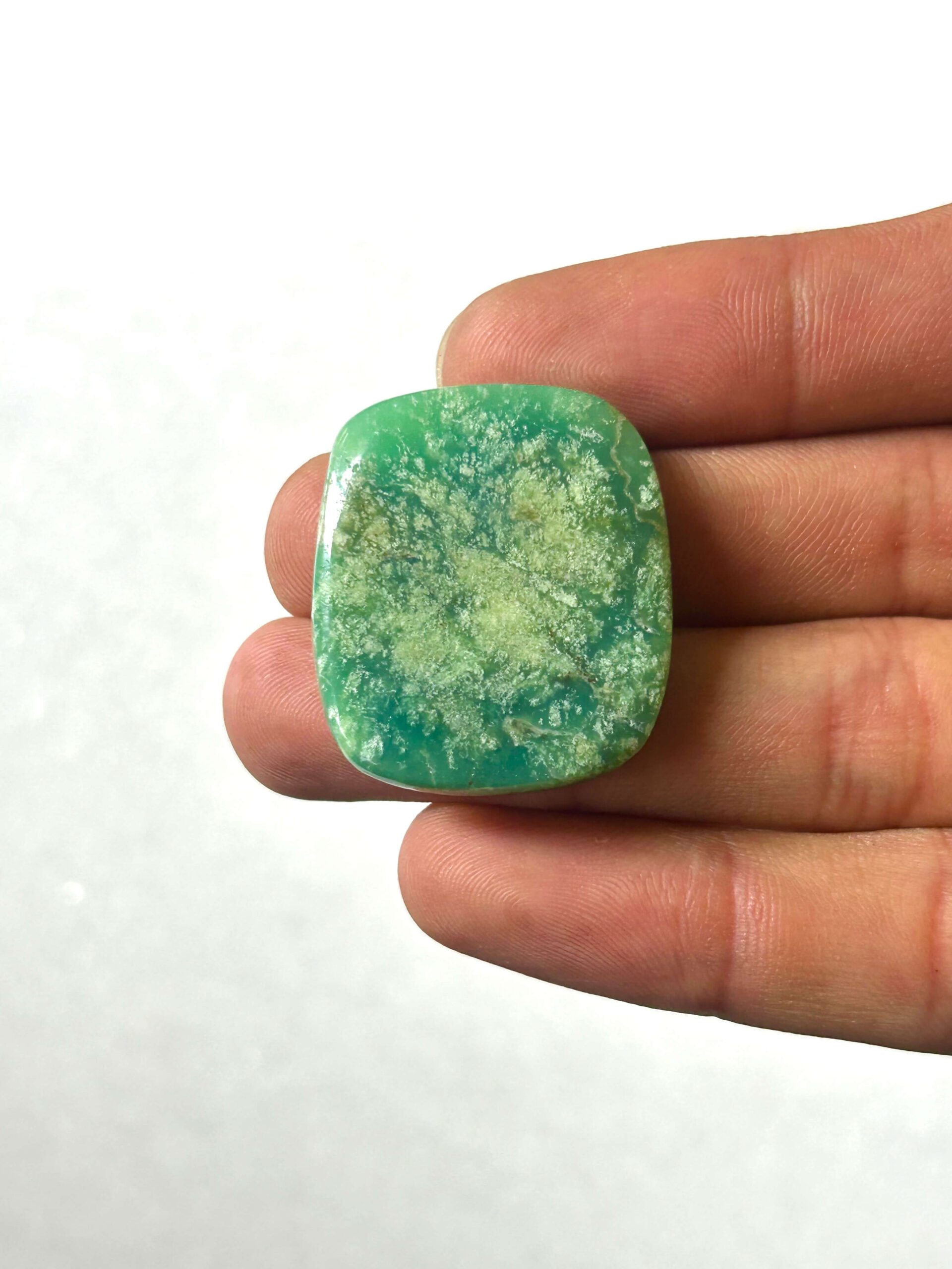 31mm Natural Chrysoprase Cabochon – One of a Kind
