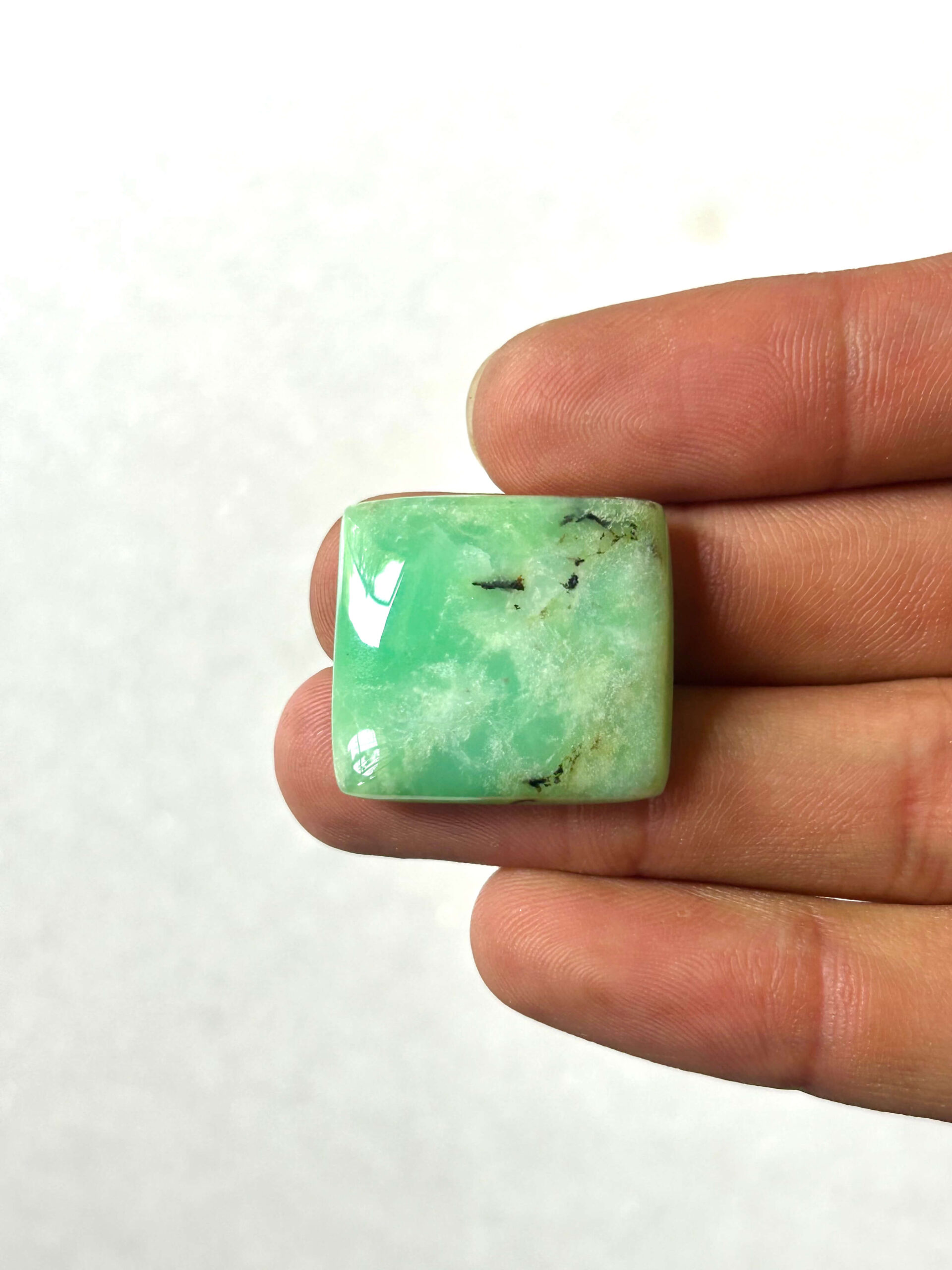 24mm Chrysoprase Gemstone for Jewelry Making
