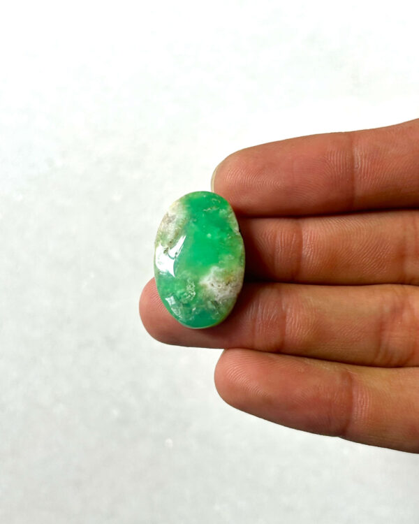 27mm Natural Chrysoprase Stone – Unique Cabochon