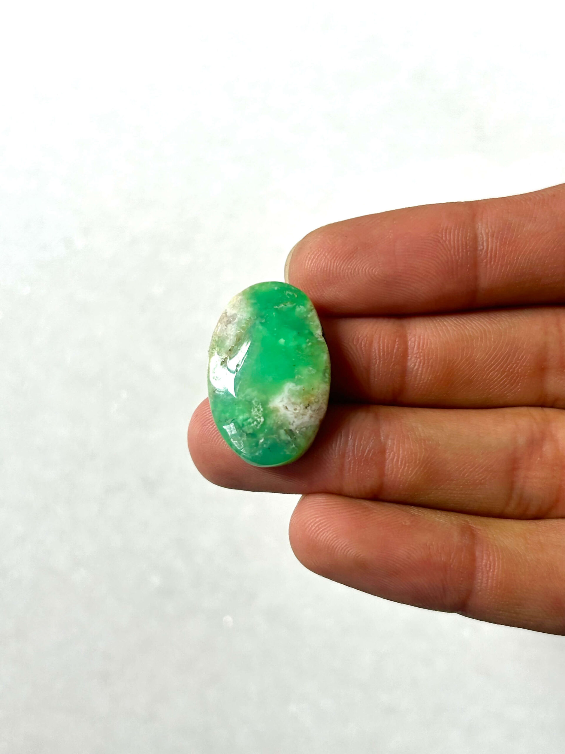 27mm Natural Chrysoprase Stone – Unique Cabochon