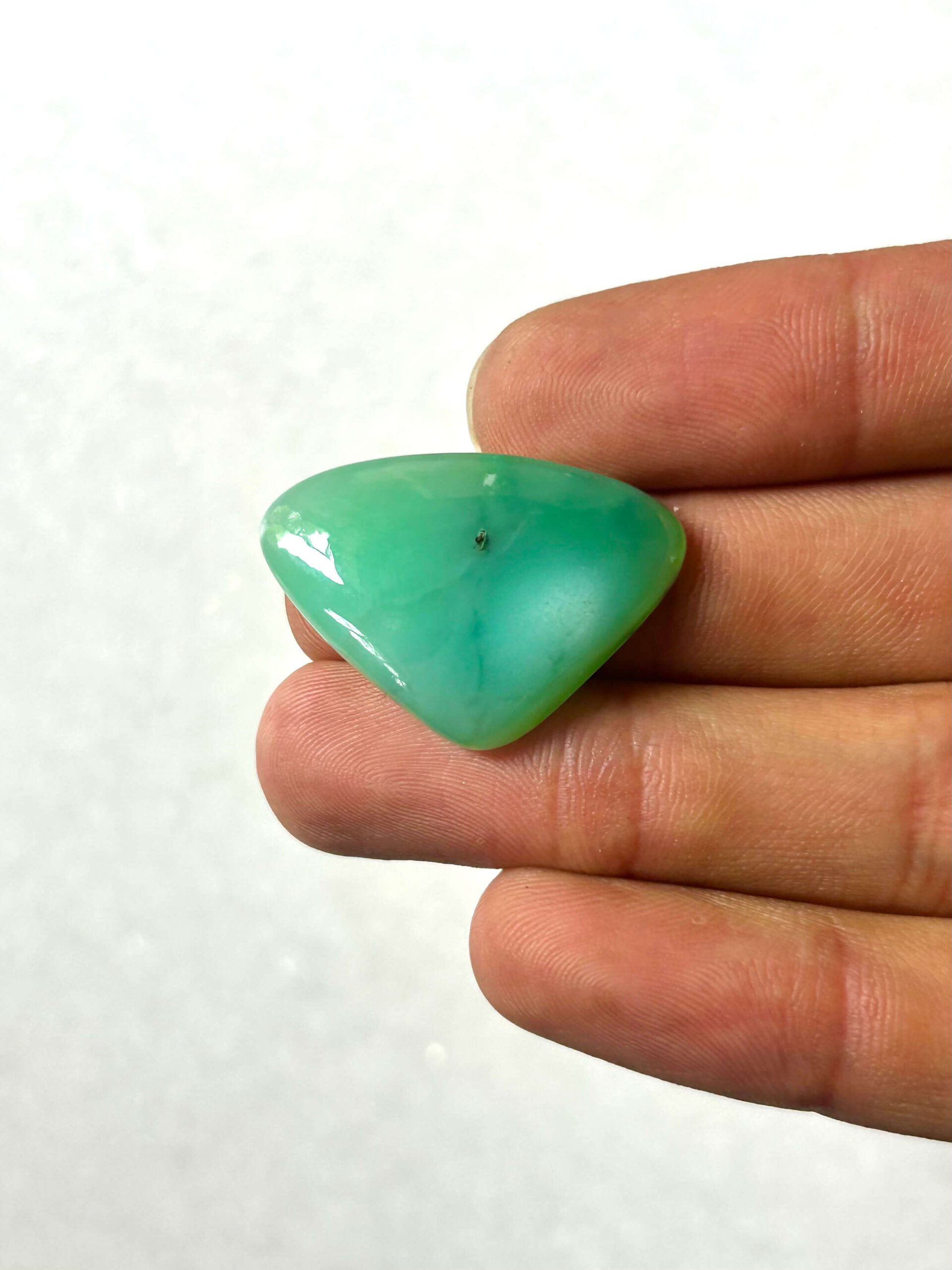 29mm Chrysoprase Cabochon for Macrame Jewelry