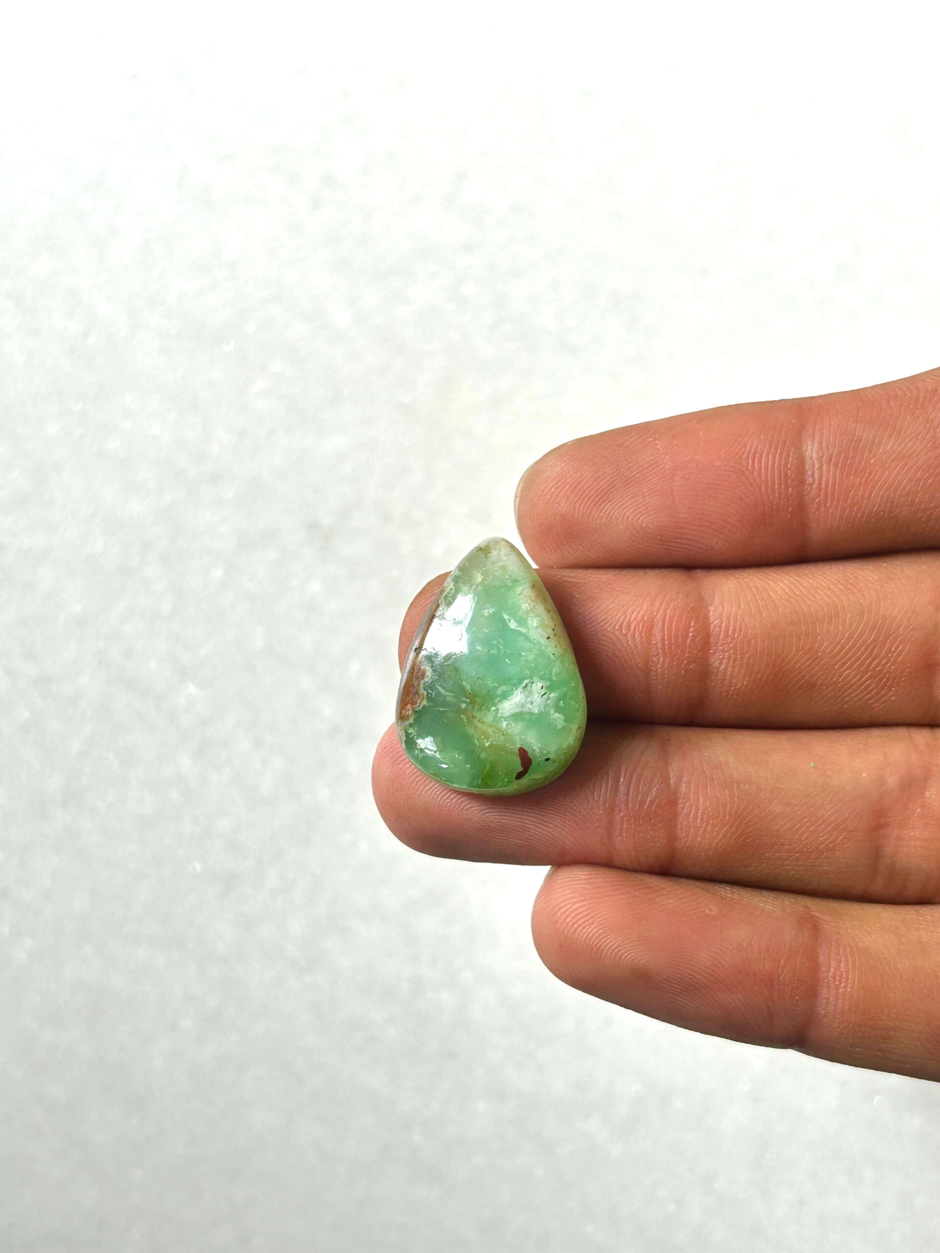 23mm Chrysoprase Cabochon – Natural Green Gemstone