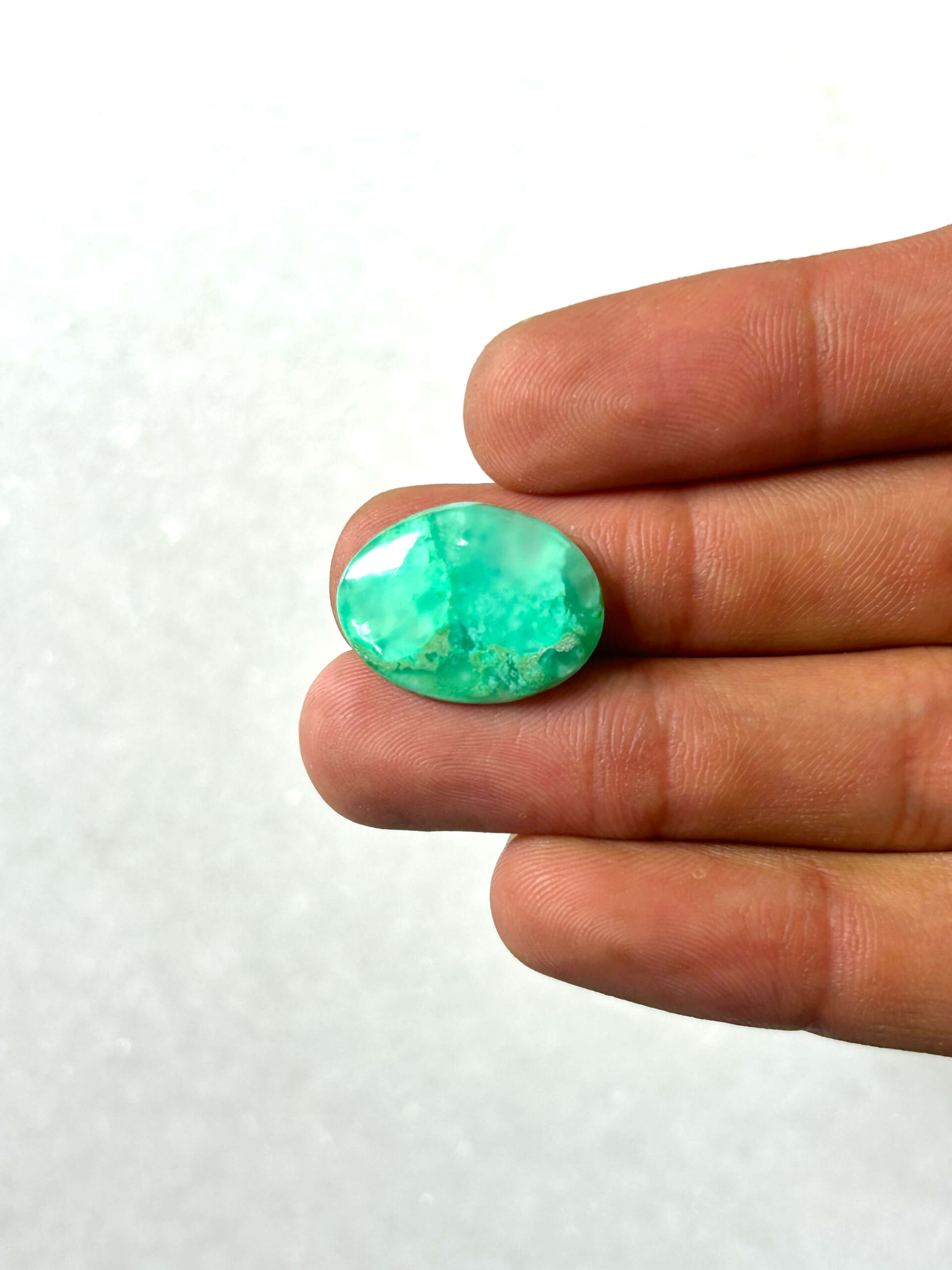 20mm Natural Chrysoprase Cabochon – Unique Gemstone