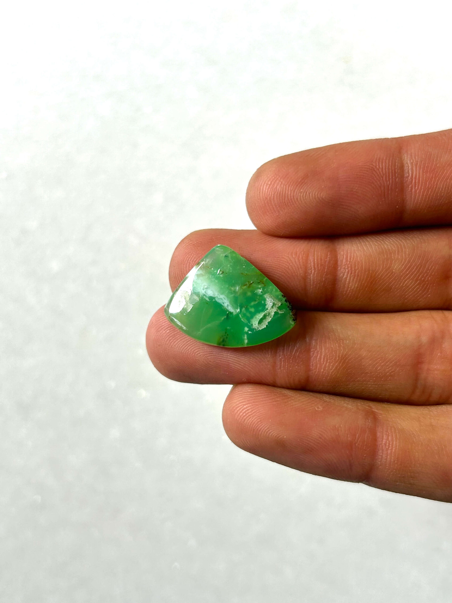 21mm Chrysoprase Cabochon – Natural Jewelry Stone