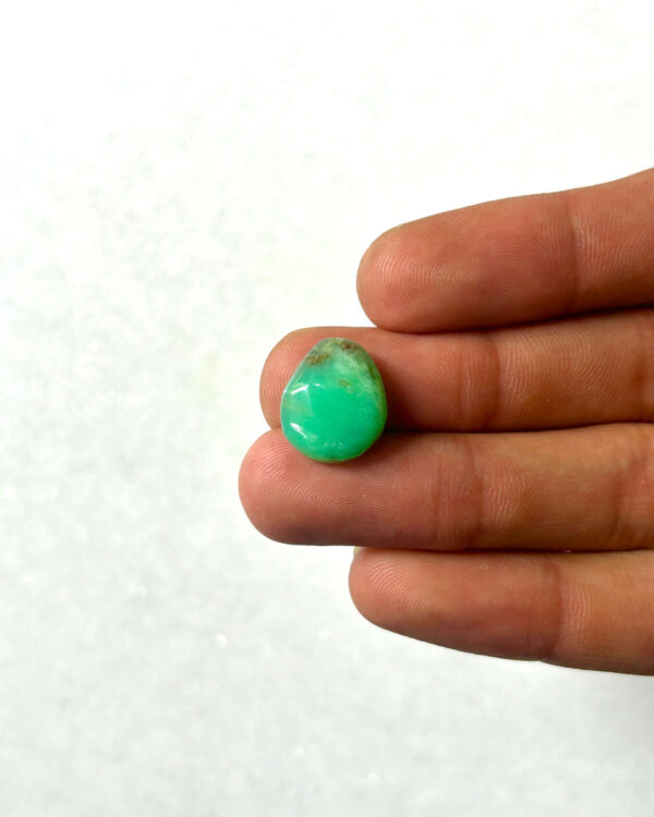 14mm Chrysoprase Cabochon for Micro Macrame Jewelry