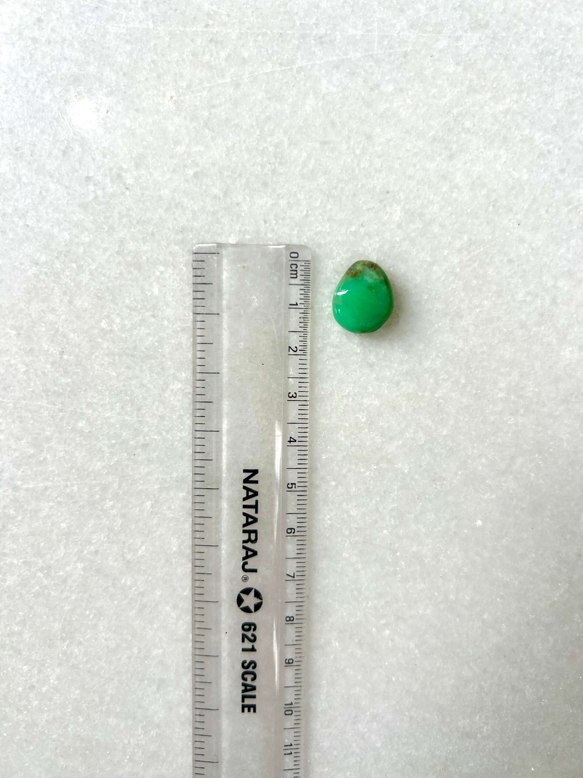 14mm Chrysoprase Cabochon for Micro Macrame Jewelry - Image 2