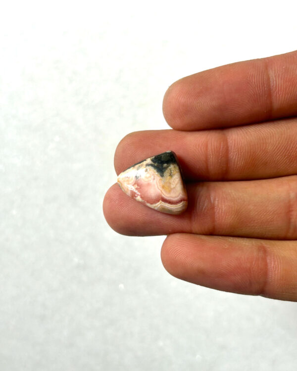 19mm Rhodochrosite Cabochon for Macrame Jewelry