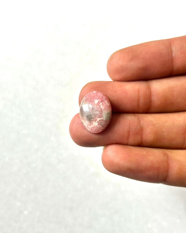 15mm Natural Rhodochrosite Cabochon – Pink Gemstone