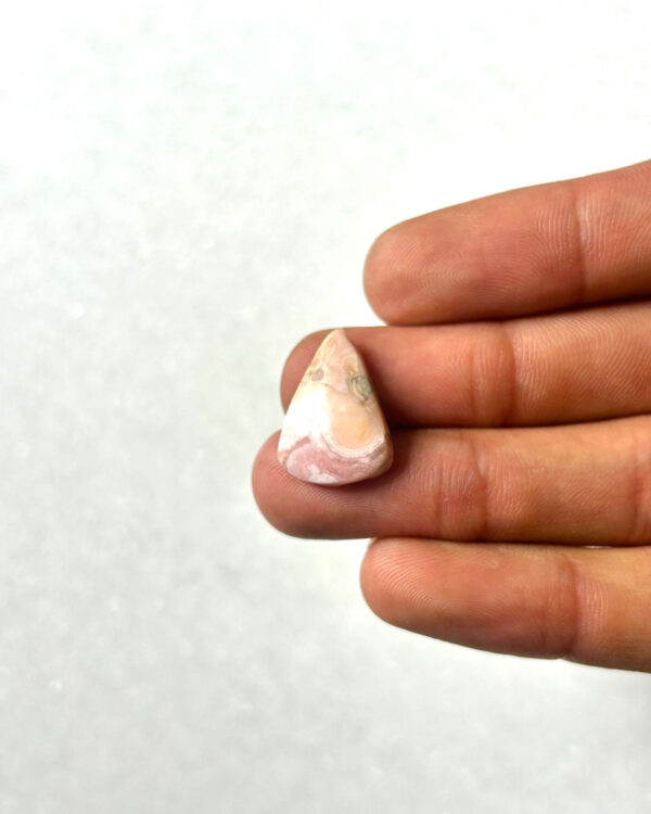 18mm Rhodochrosite Cabochon for Micro Macrame Jewelry