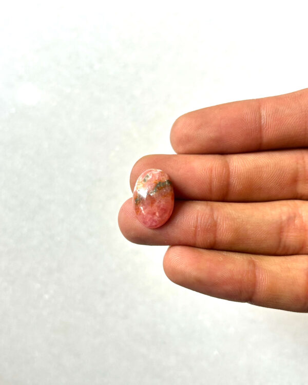 16mm Natural Rhodochrosite Cabochon – One of a Kind