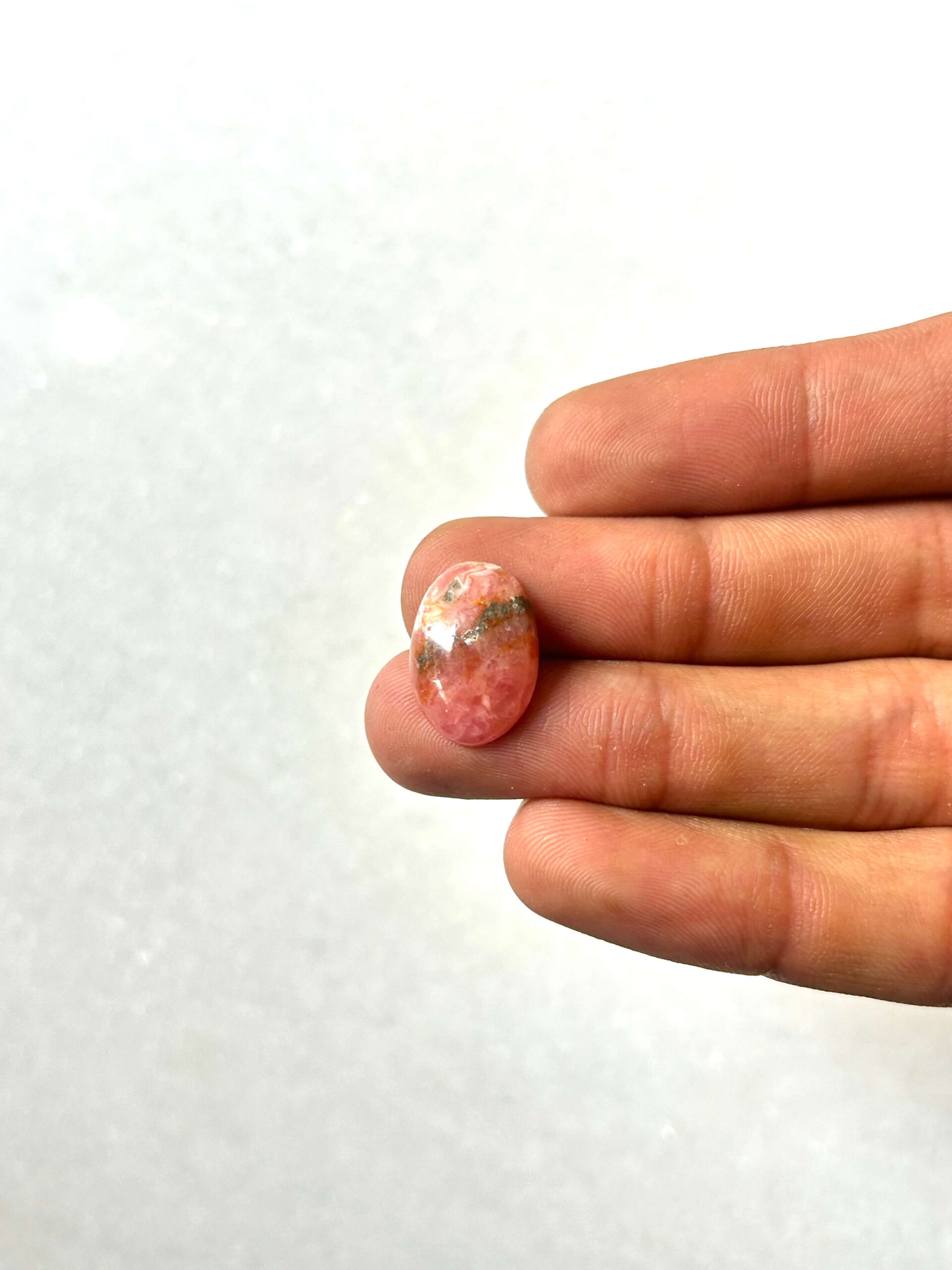 16mm Natural Rhodochrosite Cabochon – One of a Kind