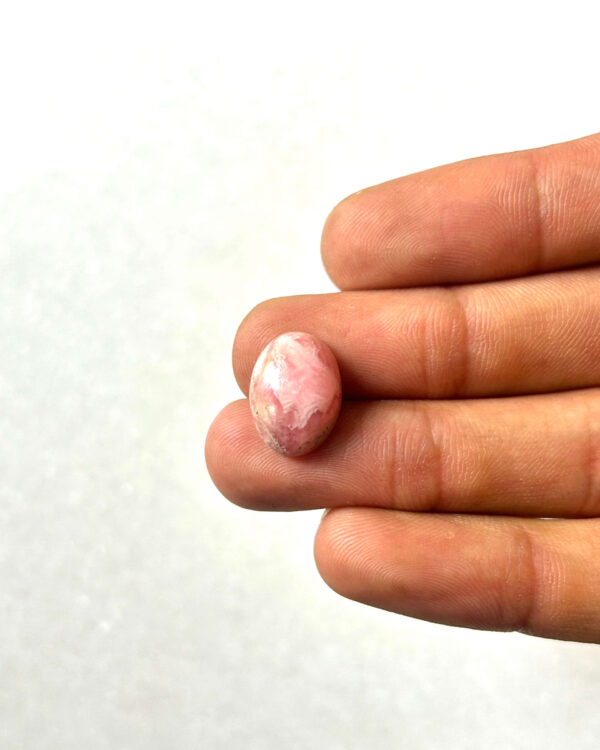 14mm Natural Rhodochrosite Stone – Unique Cabochon