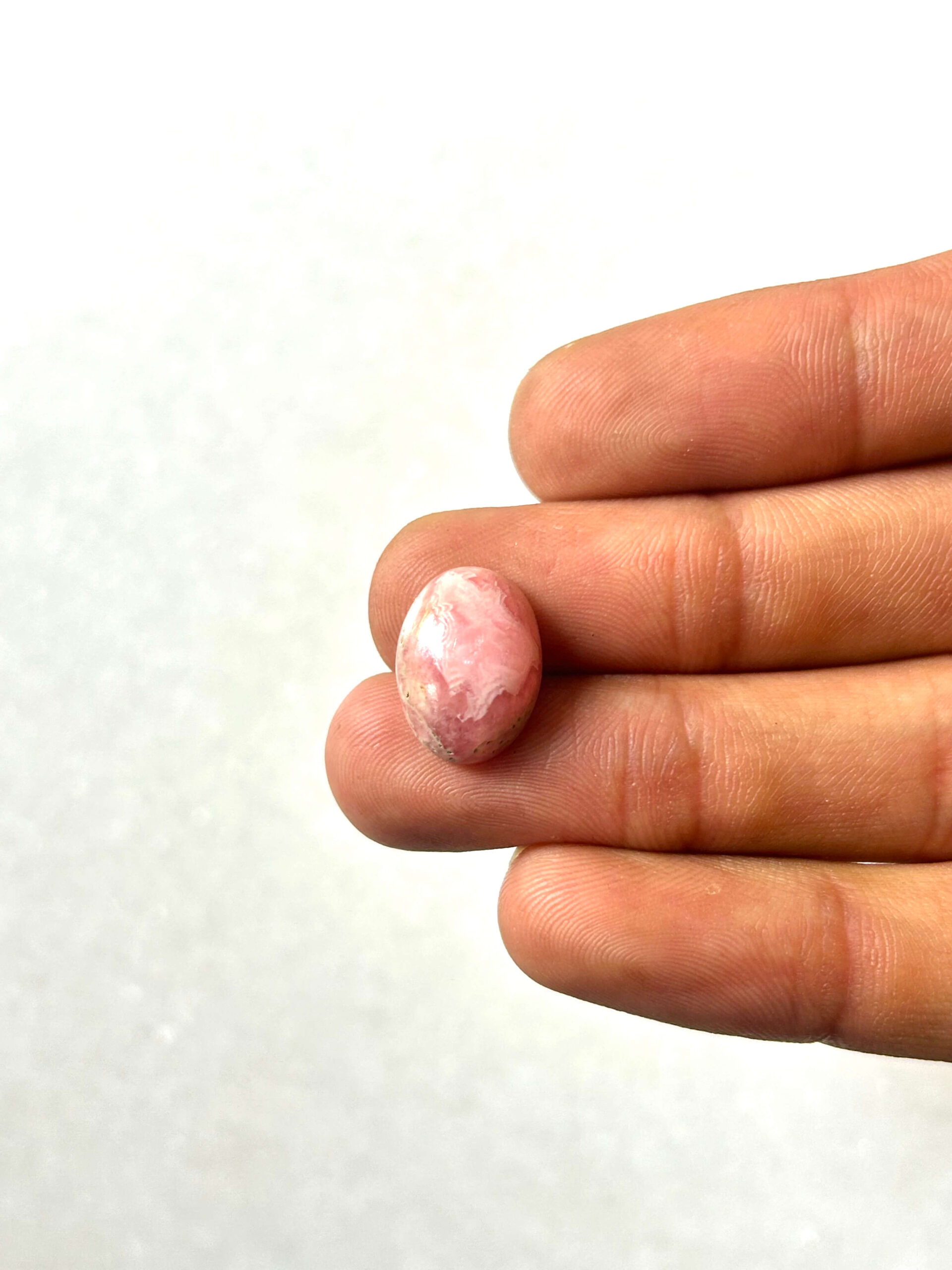 14mm Natural Rhodochrosite Stone – Unique Cabochon
