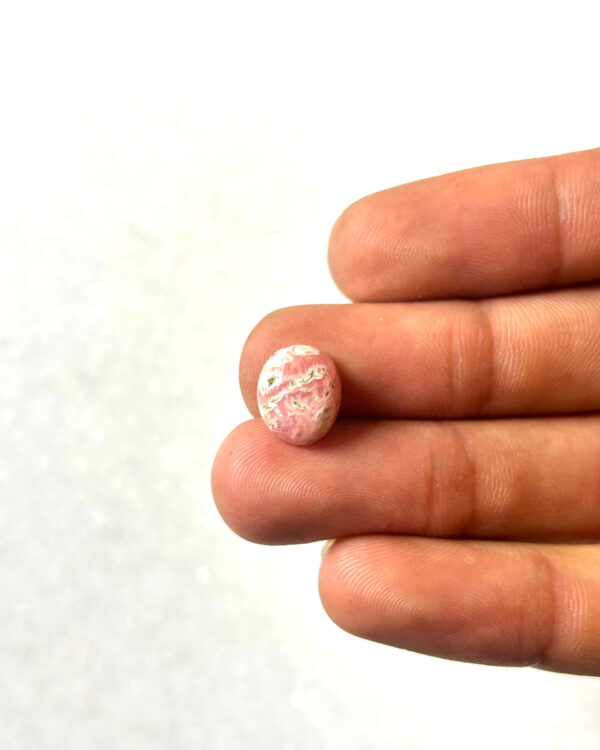 10mm Natural Rhodochrosite Cabochon – One of a Kind
