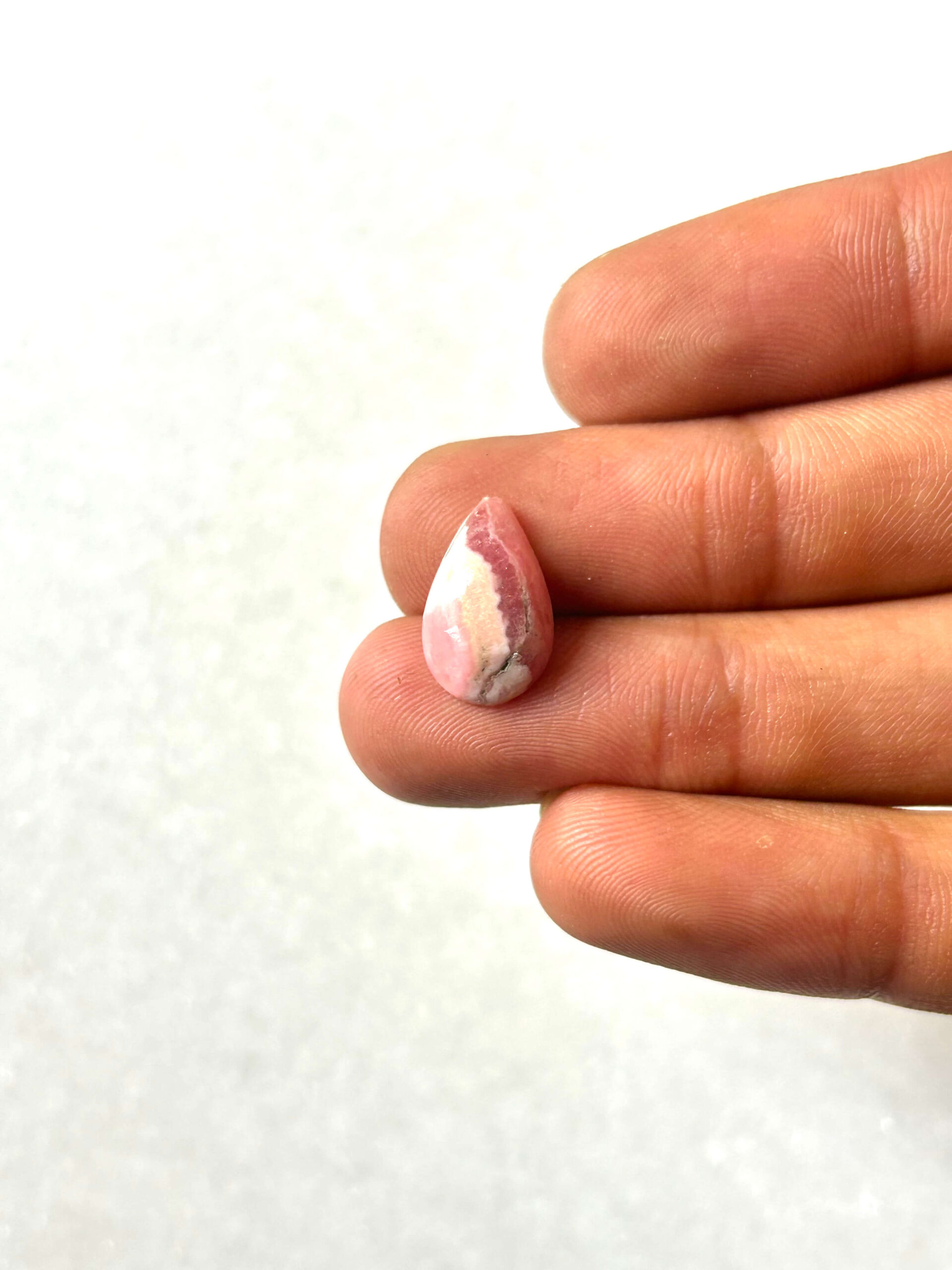 14mm Rhodochrosite Stone for Micro Macrame Jewelry