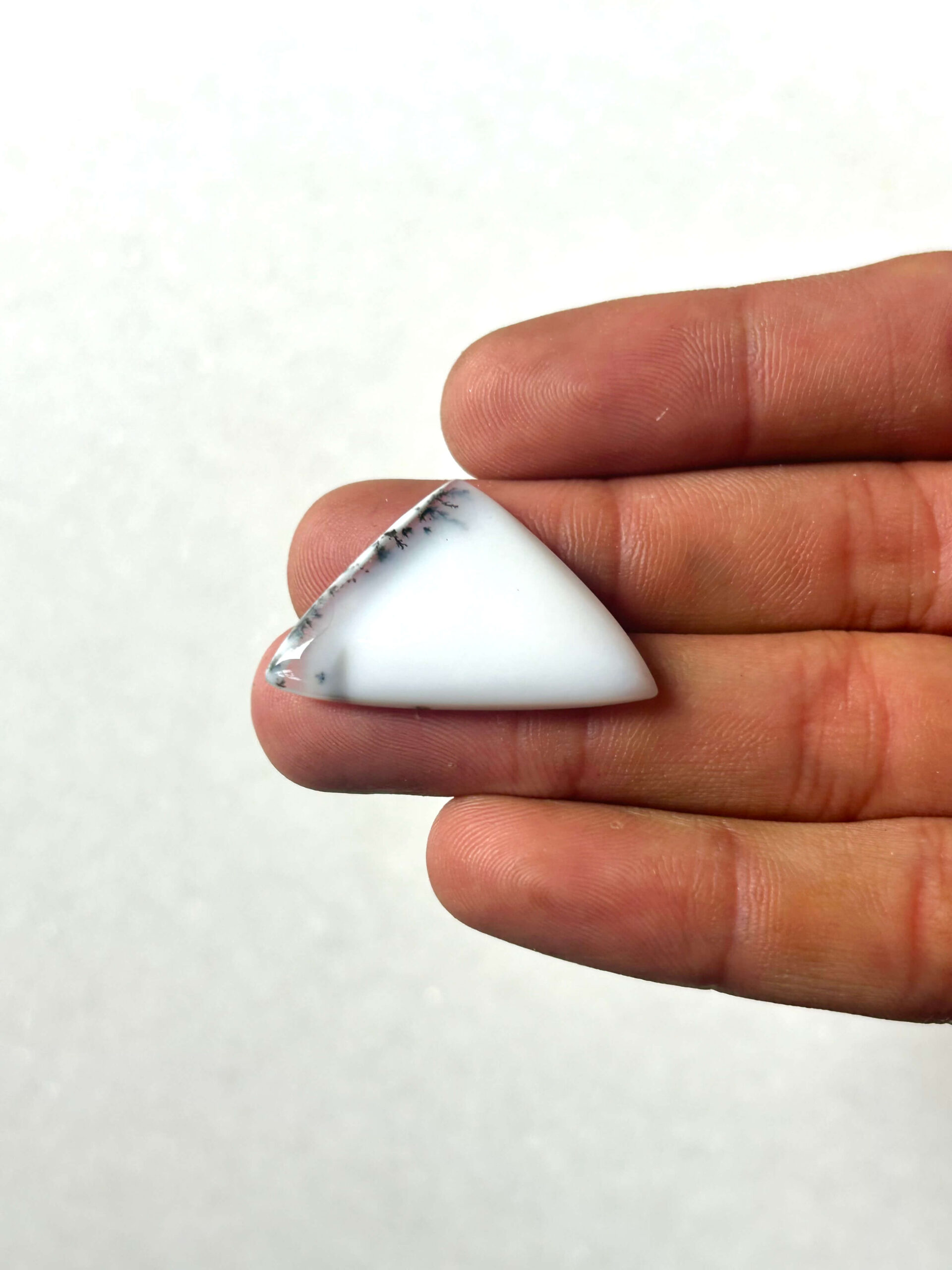 31mm Dendritic Opal Cabochon – Natural Patterned Gemstone