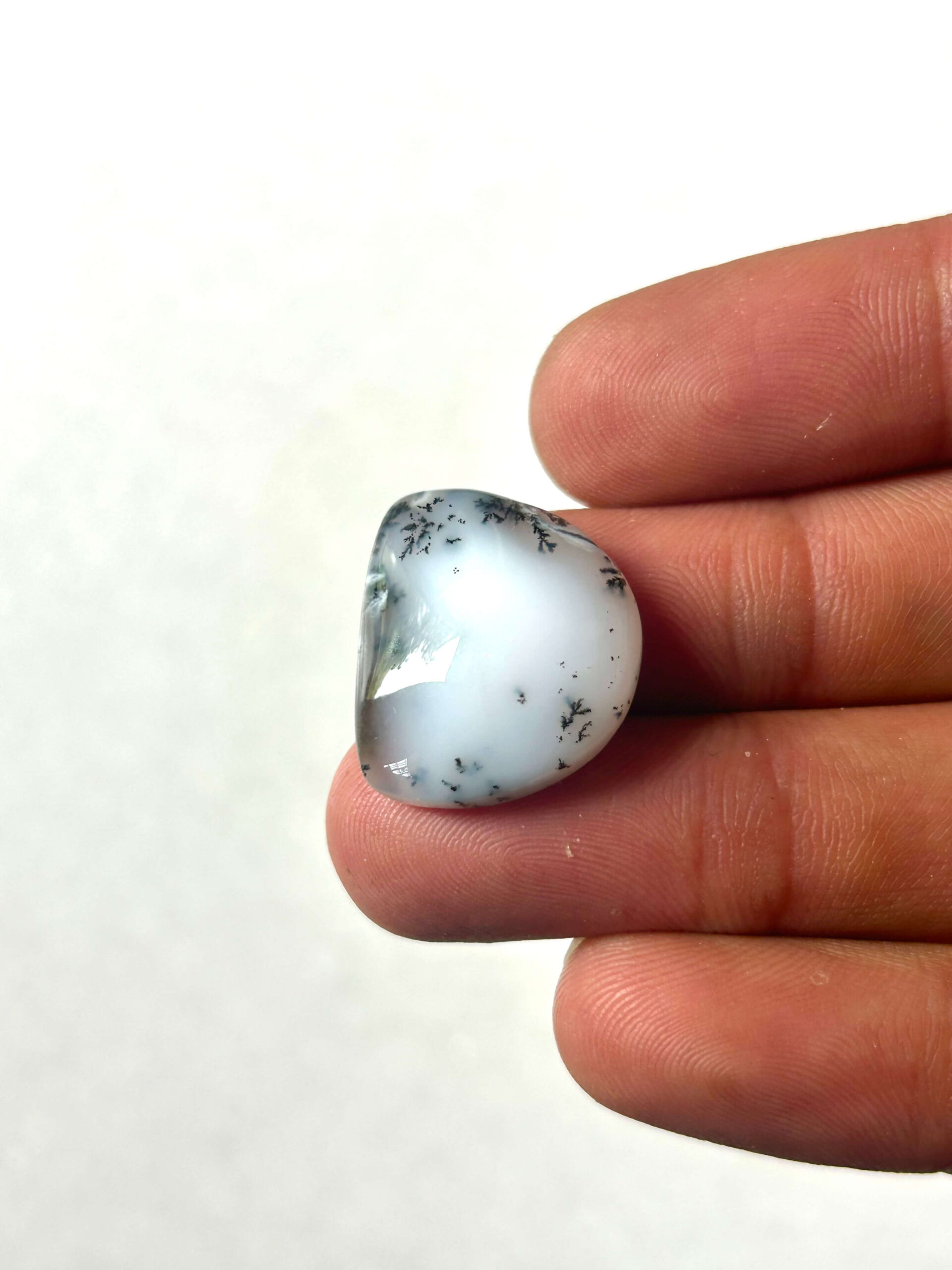 20mm Natural Dendritic Opal Gemstone – One of a Kind