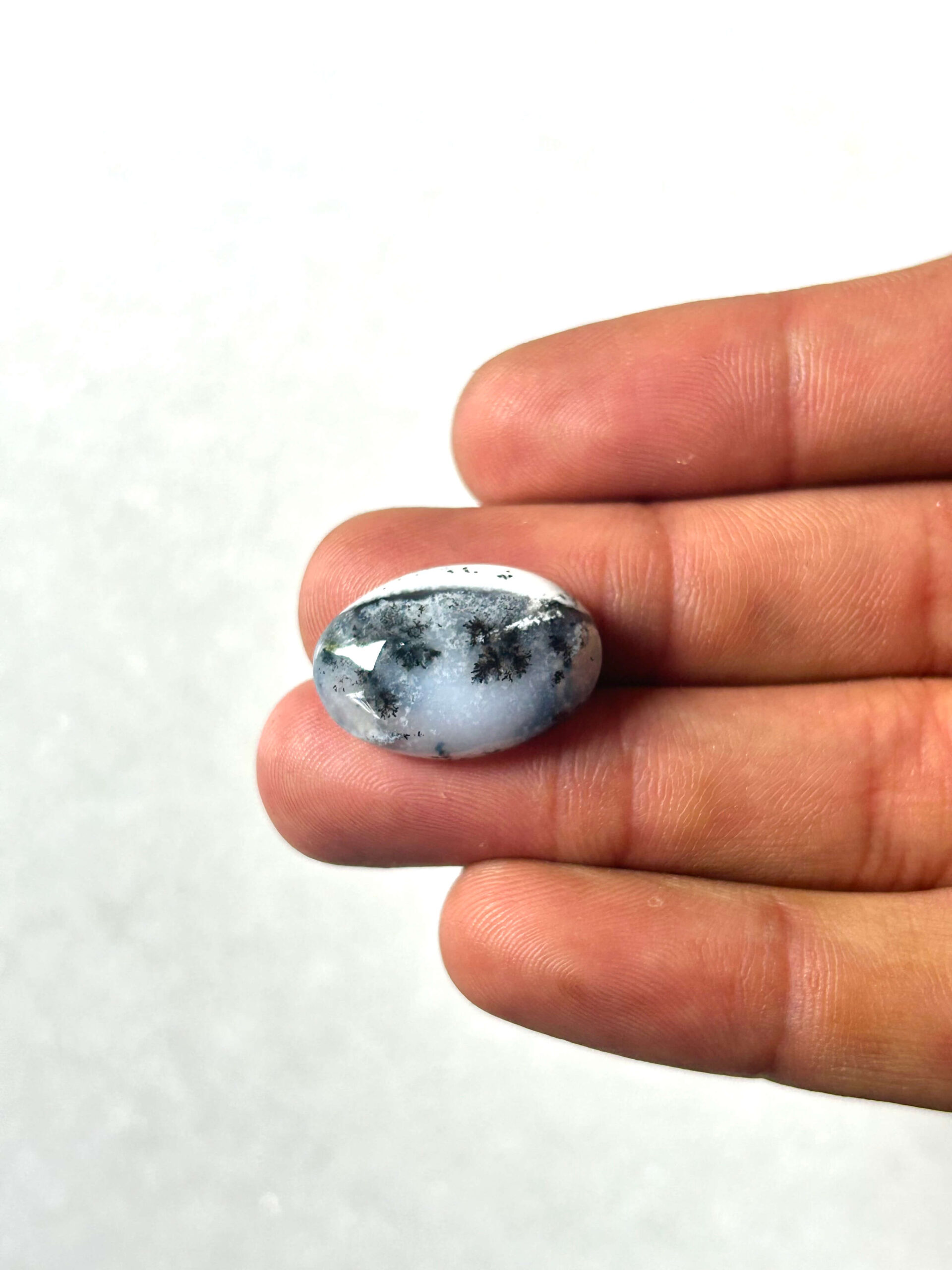 20mm Natural Dendritic Opal Stone for Jewelry Making