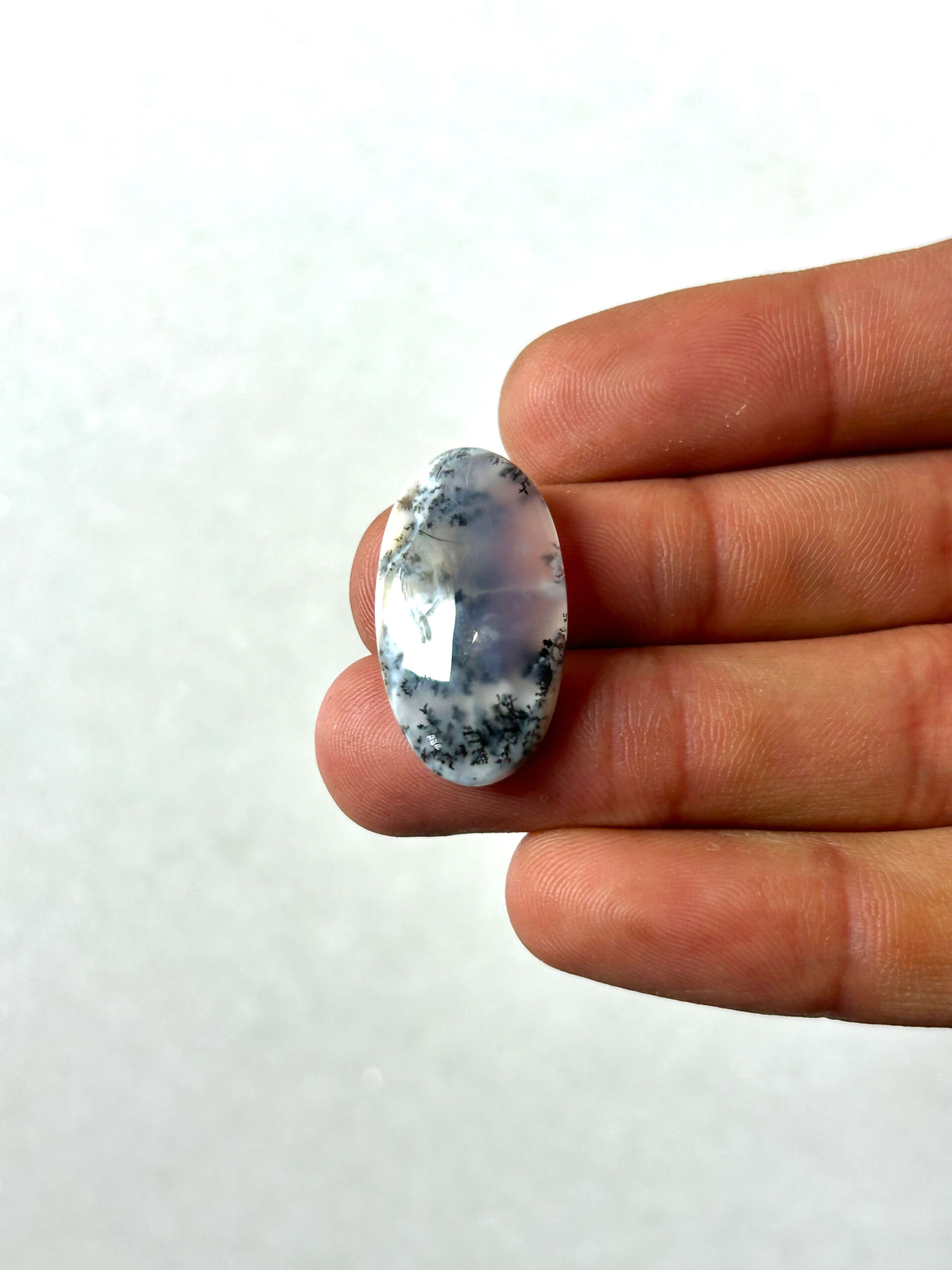 26mm Dendritic Opal Cabochon – Unique Natural Stone