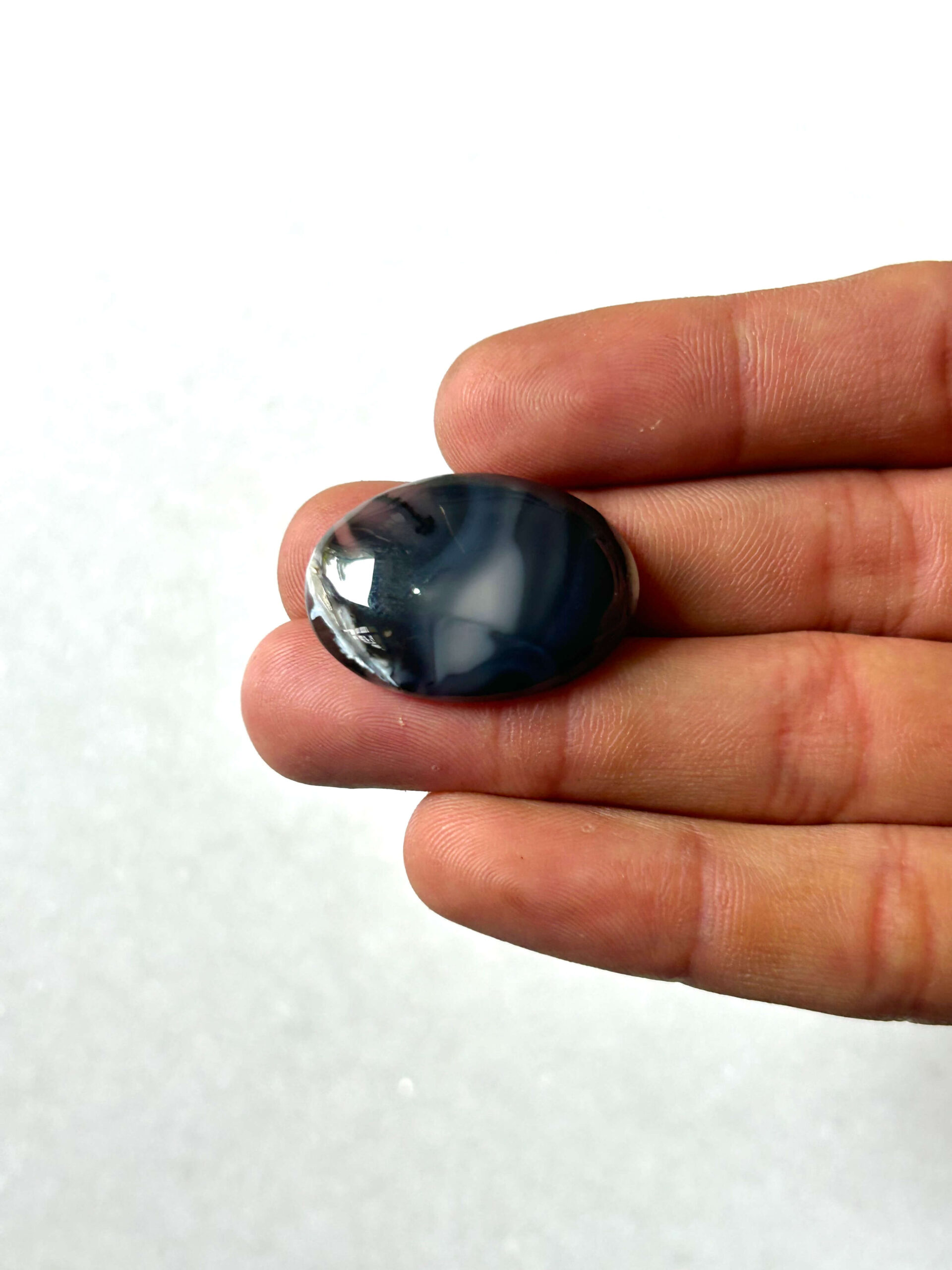 29mm Natural Dendritic Opal Gemstone – Statement Cabochon