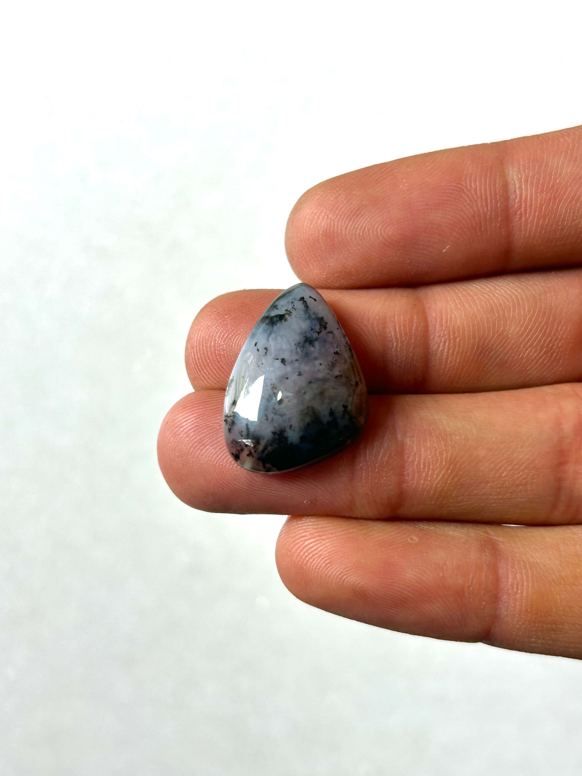 22mm Dendritic Opal Cabochon for Handmade Jewelry