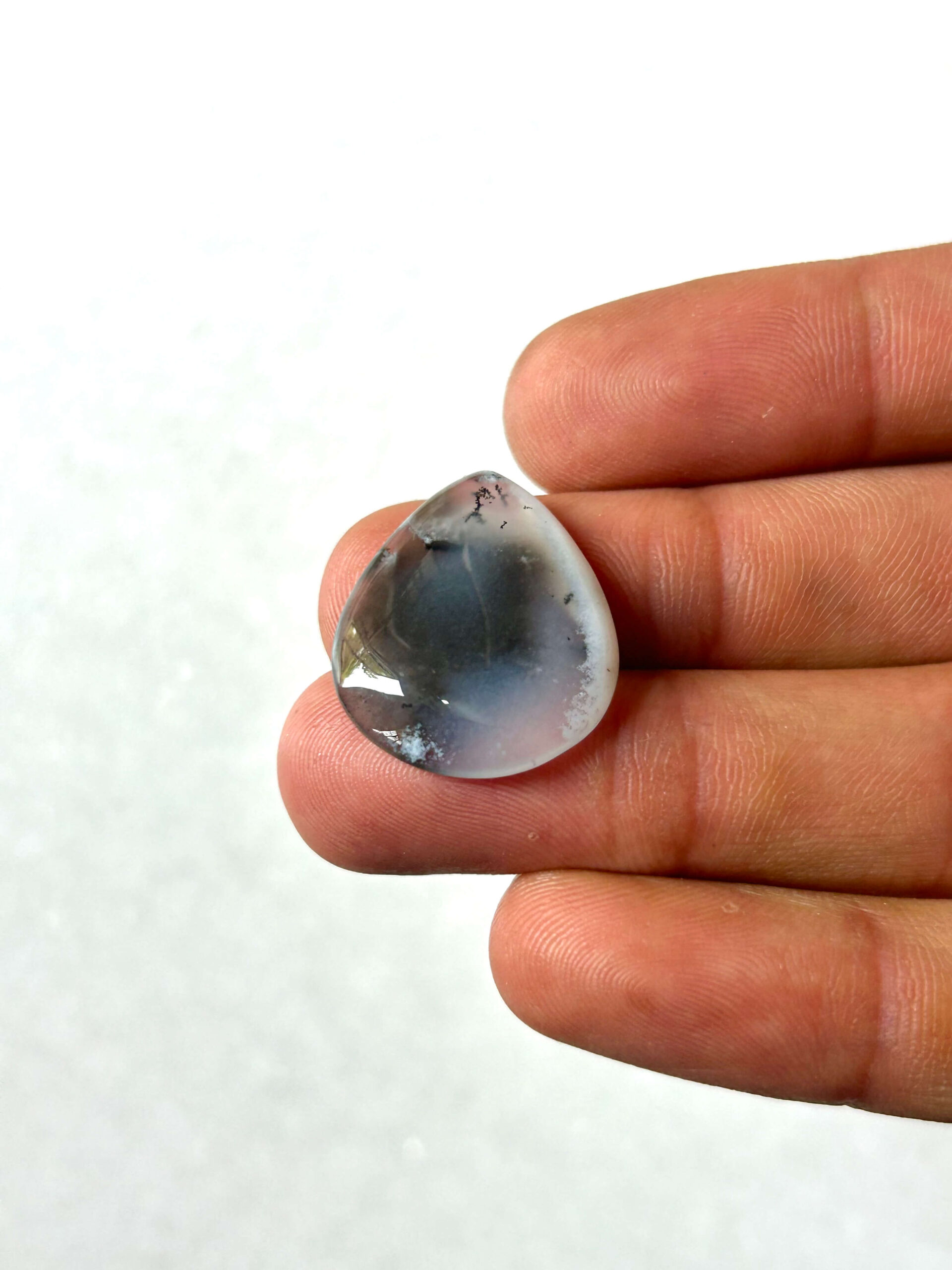 23mm Natural Dendritic Opal Stone – One of a Kind
