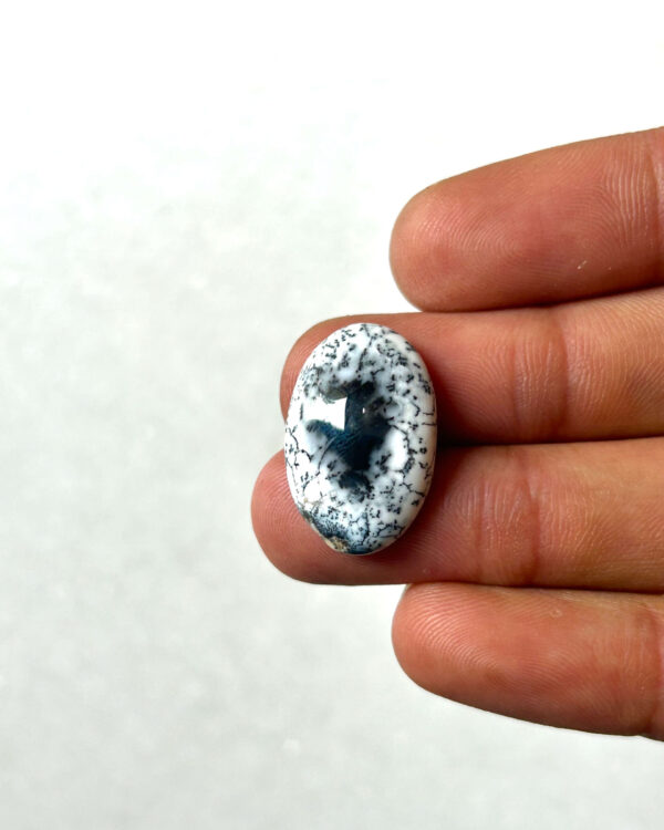 22mm Dendritic Opal Gemstone for Macrame Jewelry