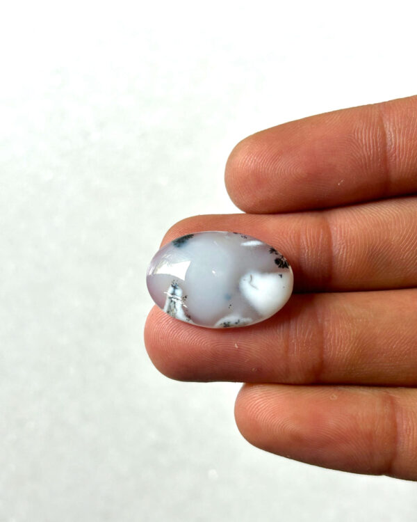 23mm Natural Dendritic Opal Cabochon – Unique Gemstone