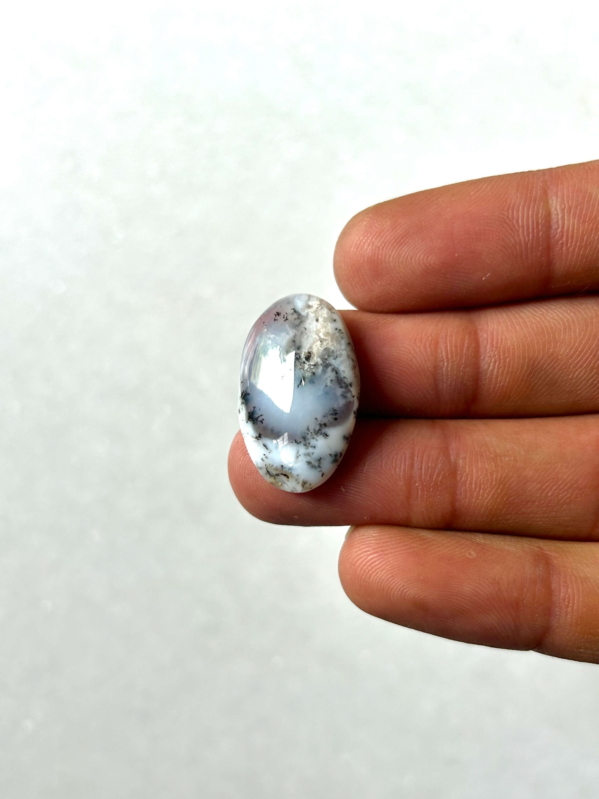 24mm Dendritic Opal Stone for Jewelry Making