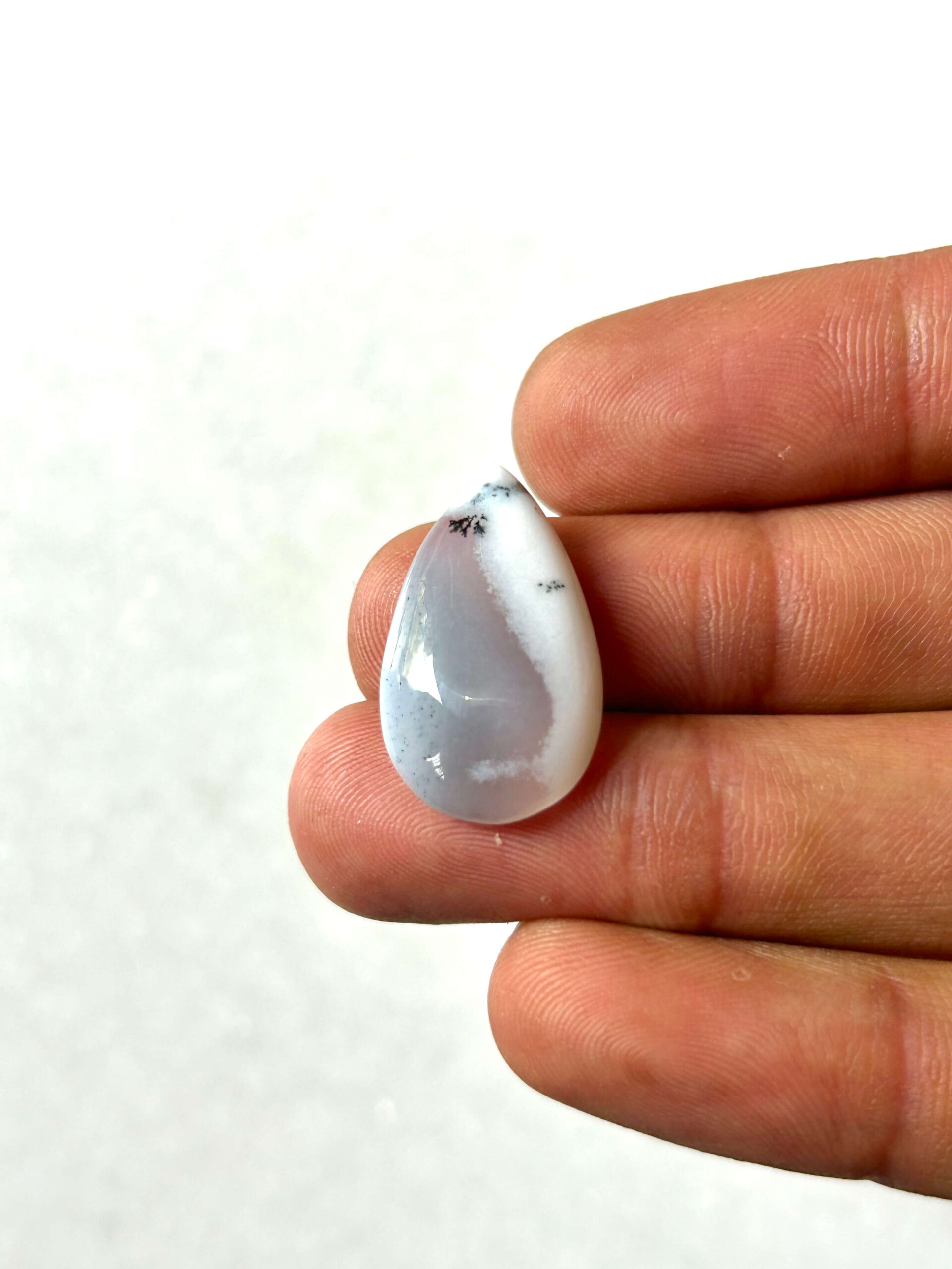 23mm Natural Dendritic Opal Cabochon for Jewelry Making