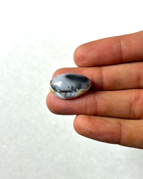 22mm Natural Dendritic Opal Gemstone – Unique Cabochon