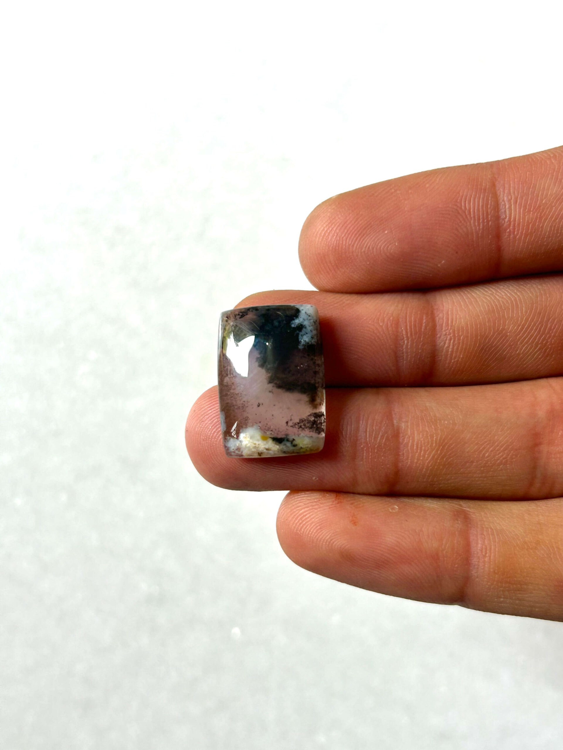 20mm Dendritic Opal Cabochon for Handmade Jewelry