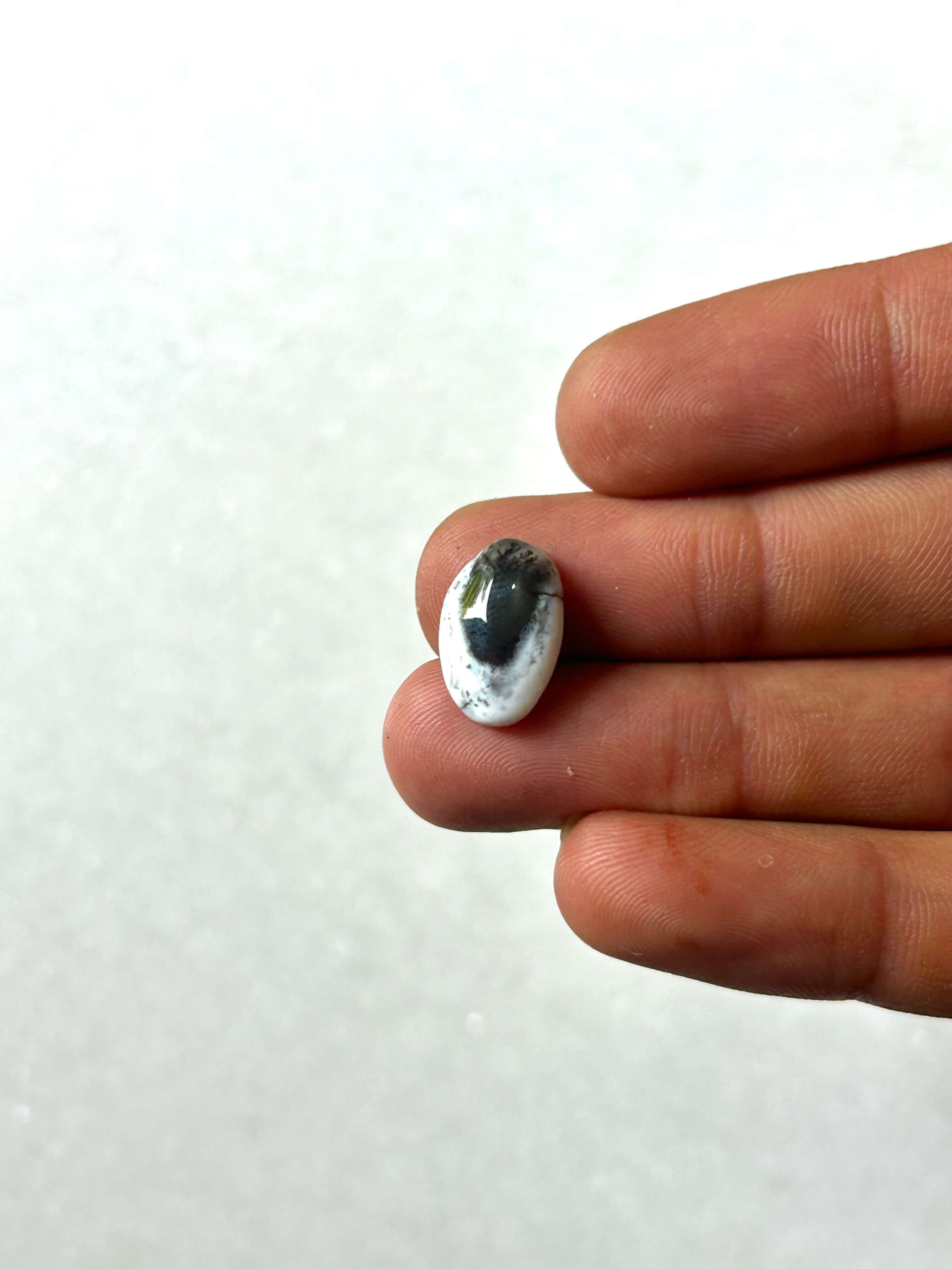 14mm Natural Dendritic Opal Cabochon – One of a Kind