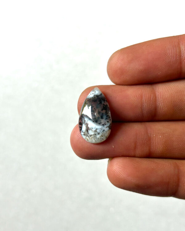 19mm Natural Dendritic Opal Stone – Unique Cabochon