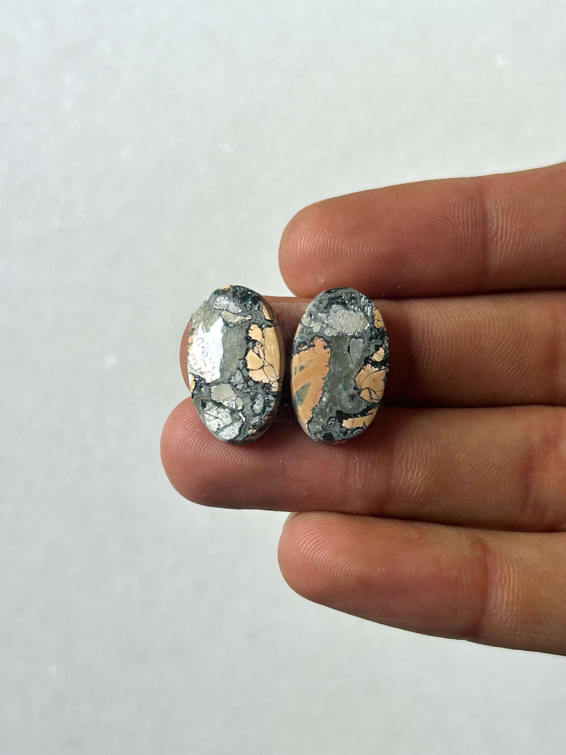 20mm Jasper Cabochon Pair – One of a Kind