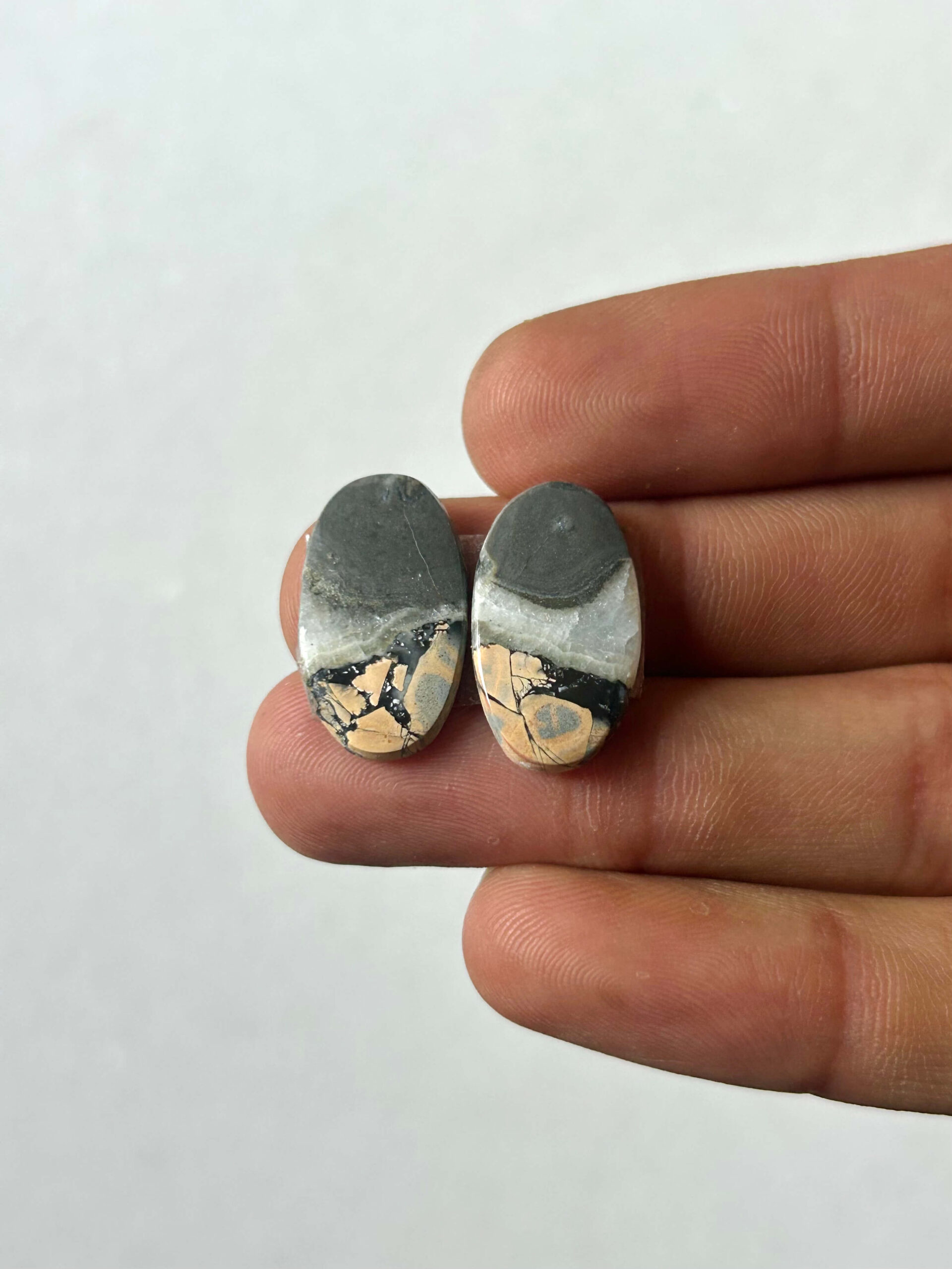 20mm Jasper Cabochon Pair – One of a Kind