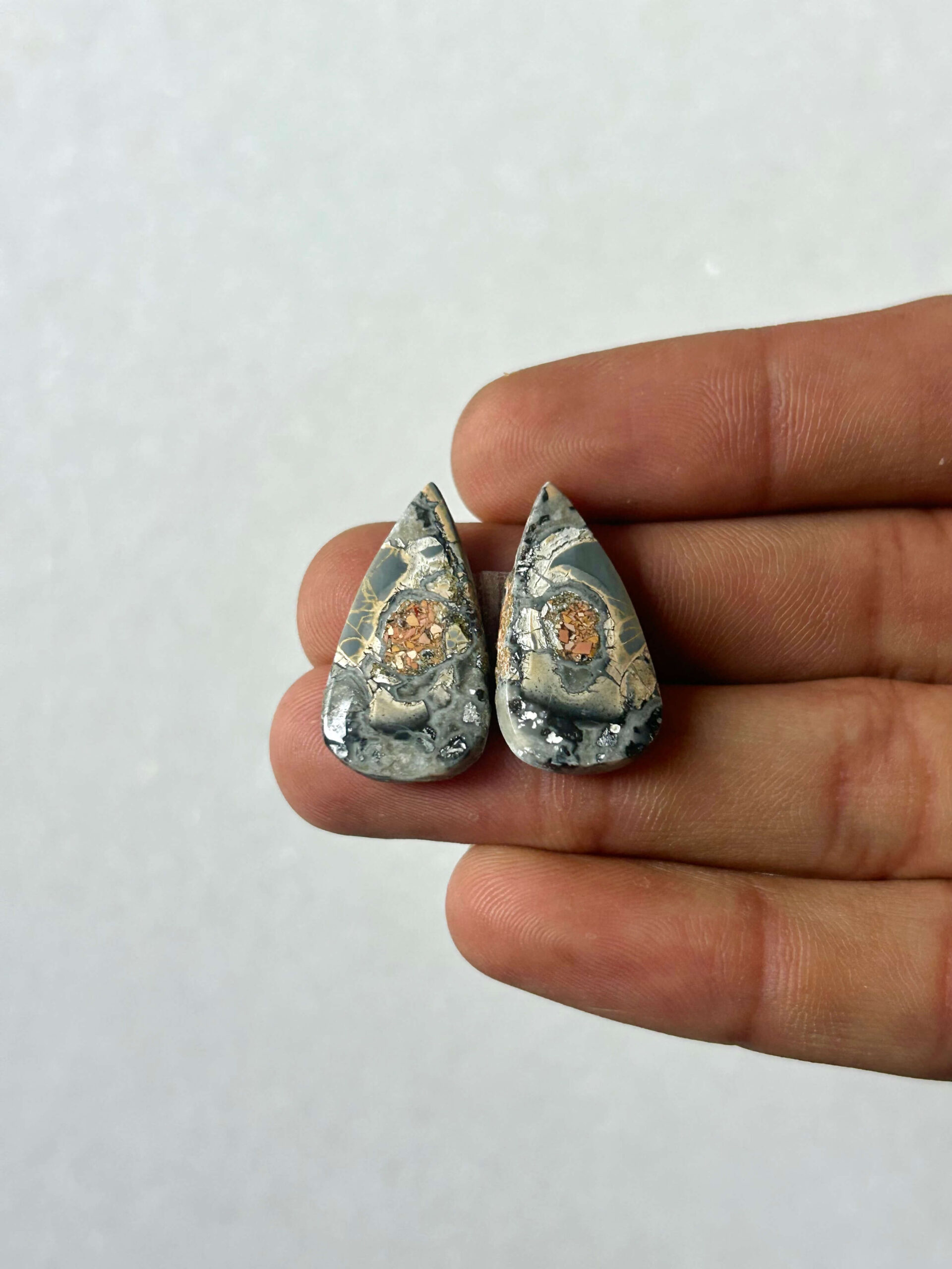 25mm Jasper Cabochon Pair – One of a Kind