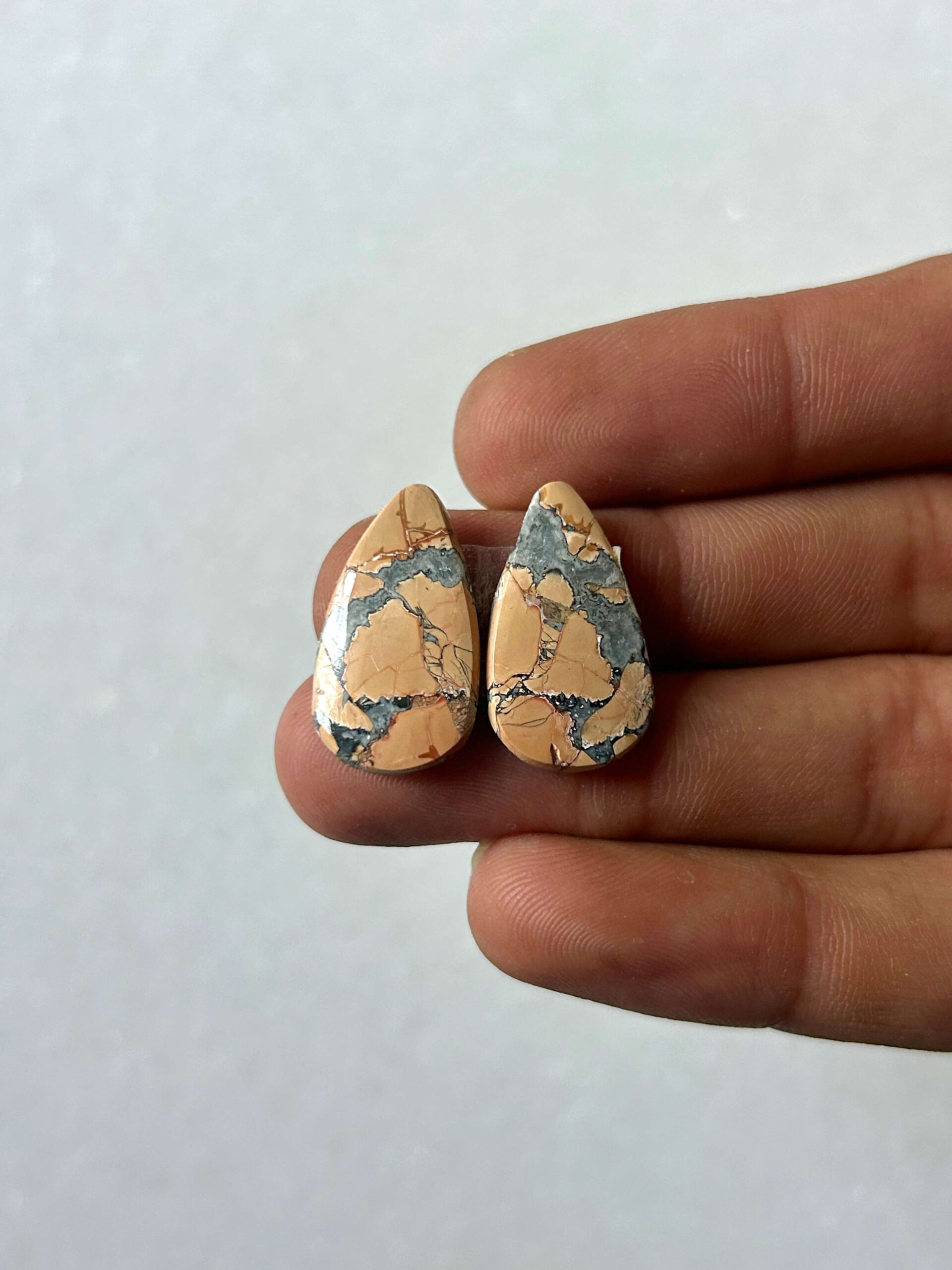 22mm Jasper Cabochon Pair – One of a Kind