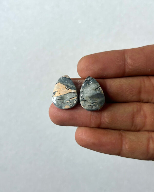 18mm Jasper Cabochon Pair – One of a Kind