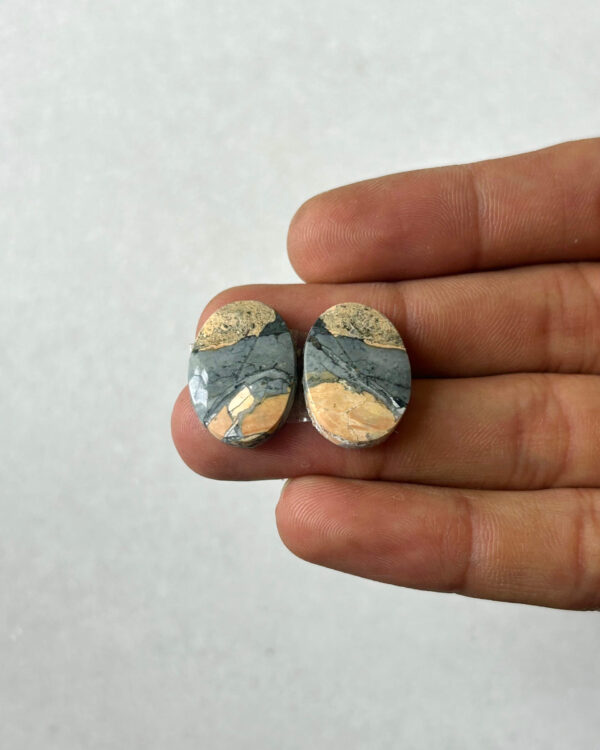 17mm Jasper Cabochon Pair – One of a Kind