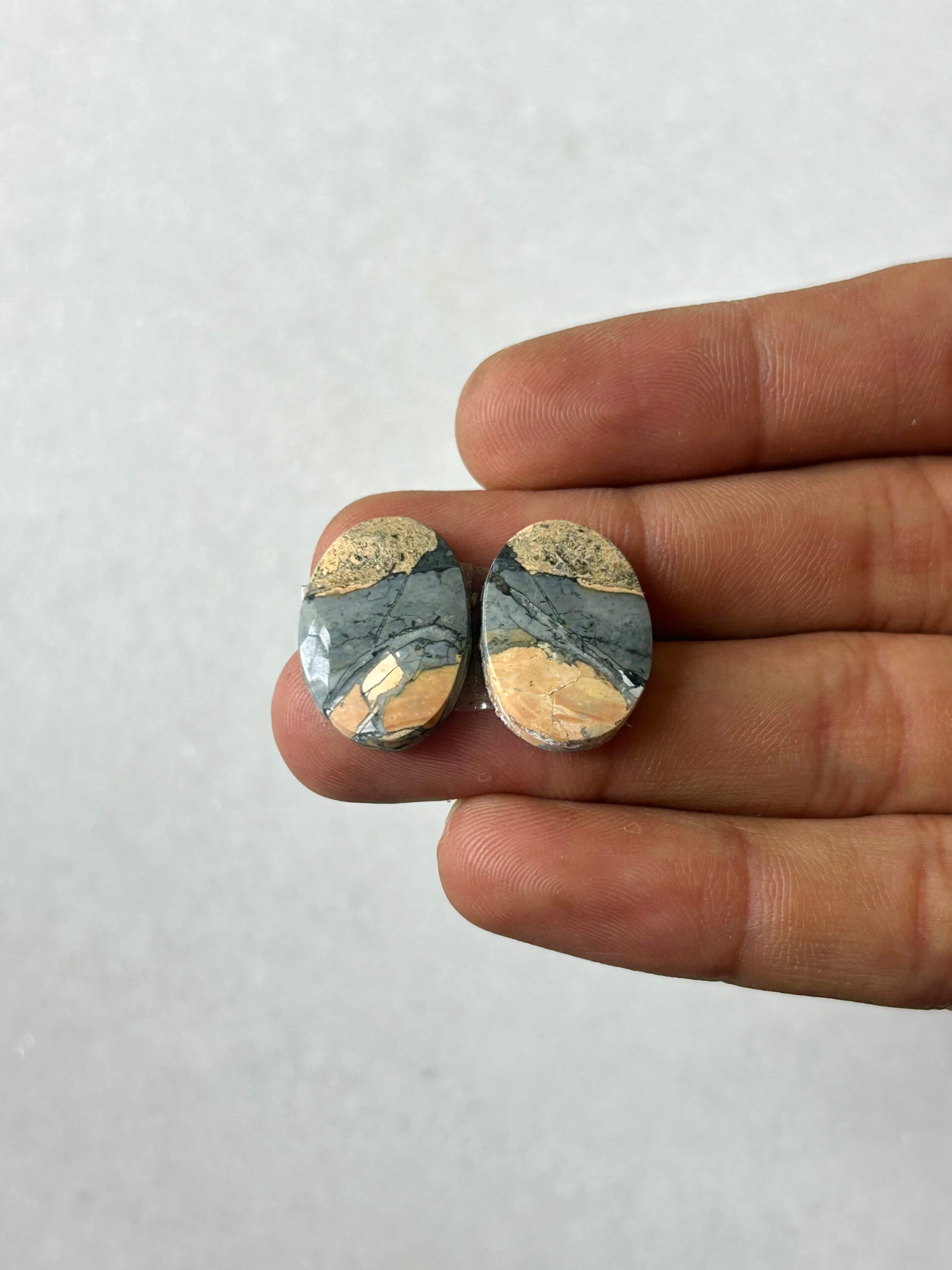 17mm Jasper Cabochon Pair – One of a Kind